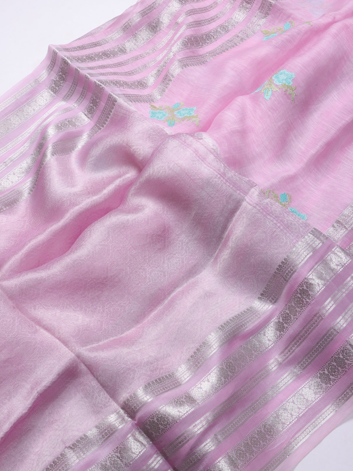 Pink Pure Linen Saree (Swara)