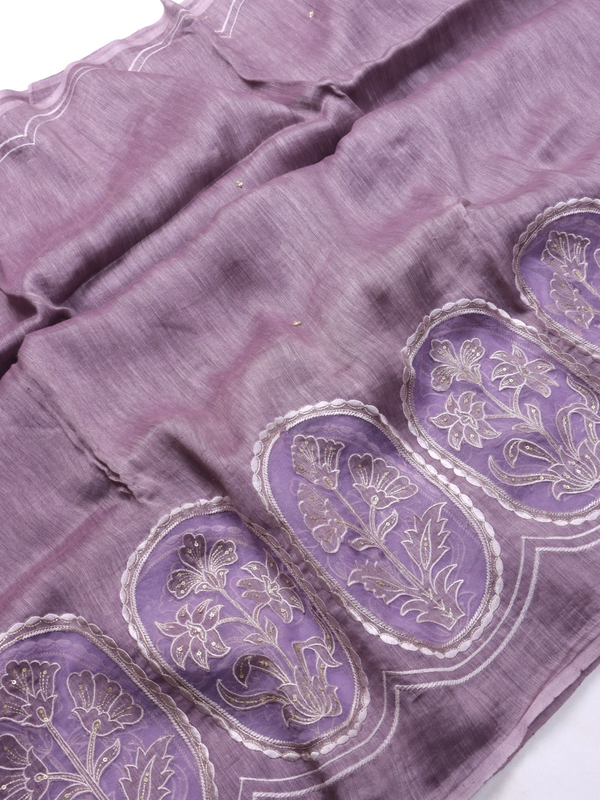 Mauve Pure Linen Saree (Swara)