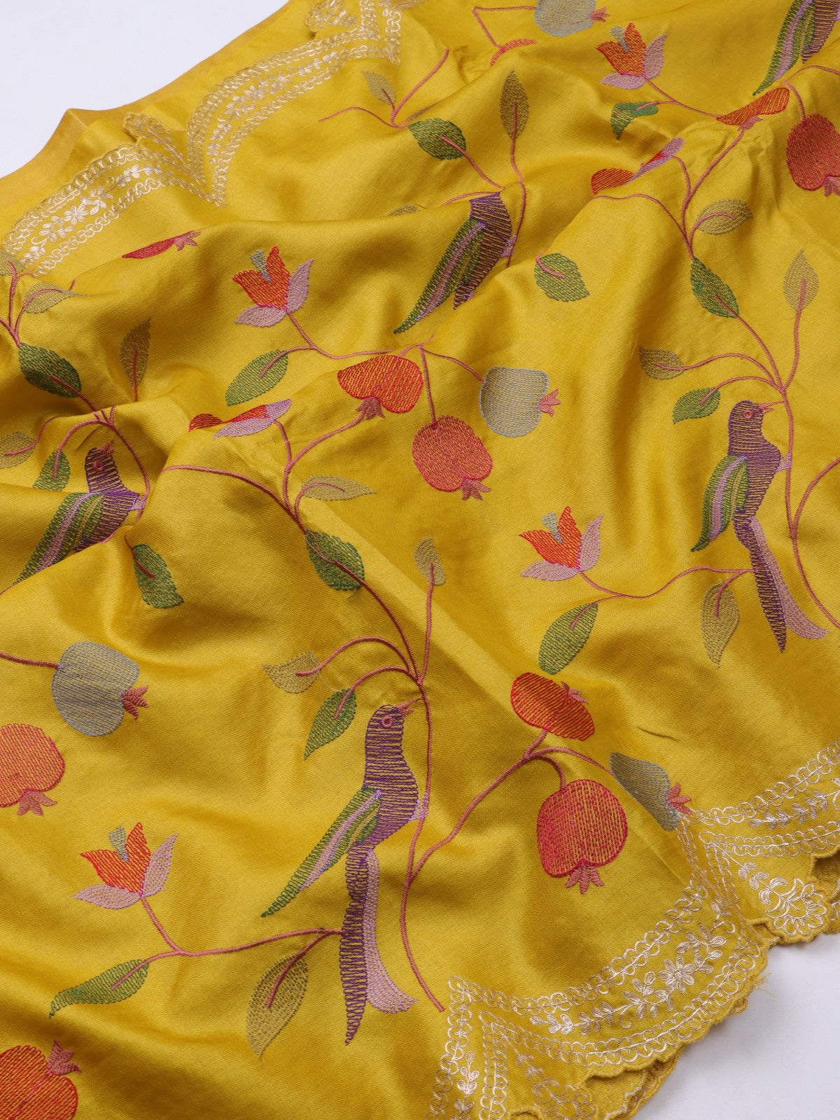 Mustard Pure Tussar Saree (Swara)