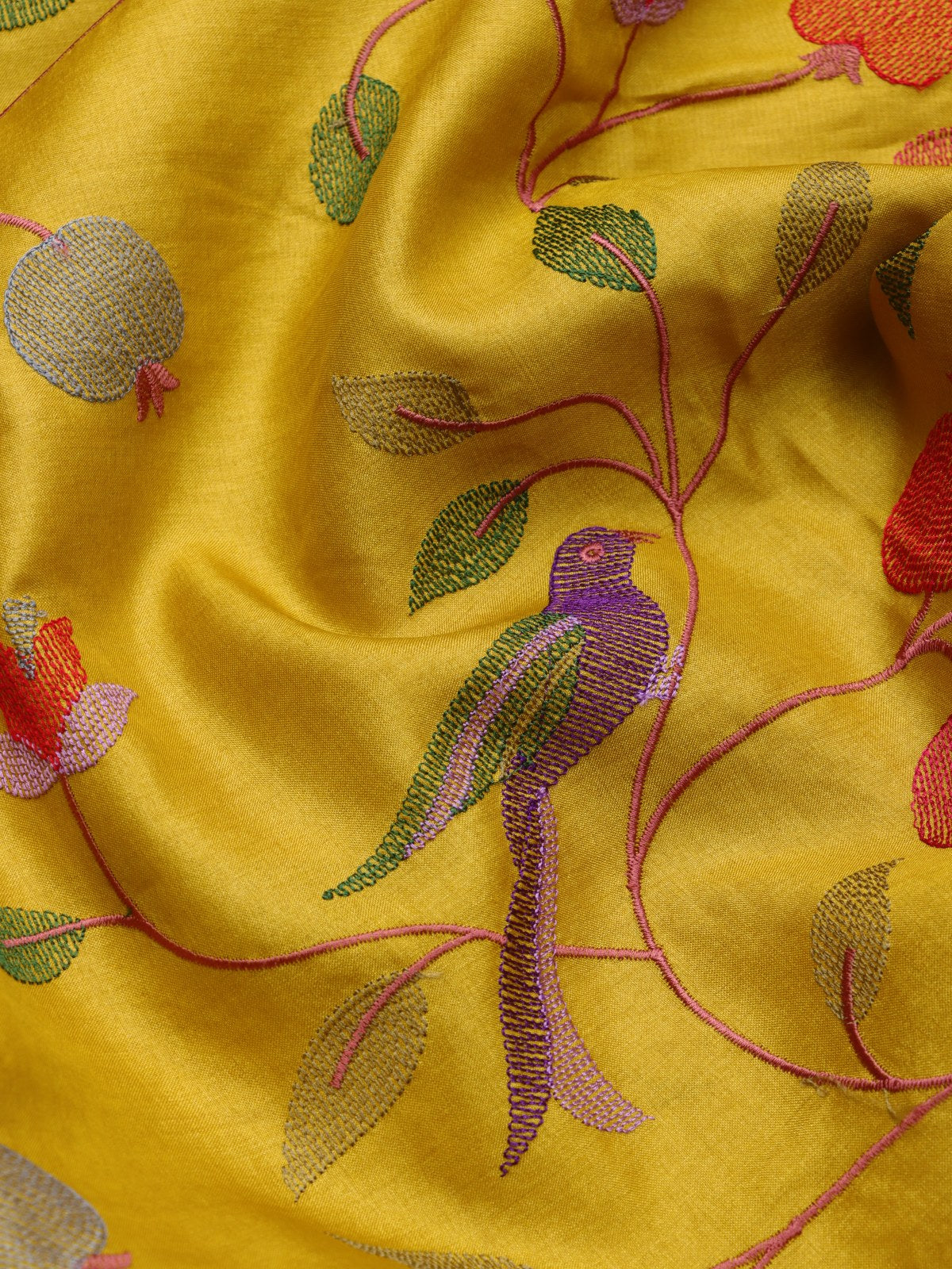 Mustard Pure Tussar Saree (Swara)