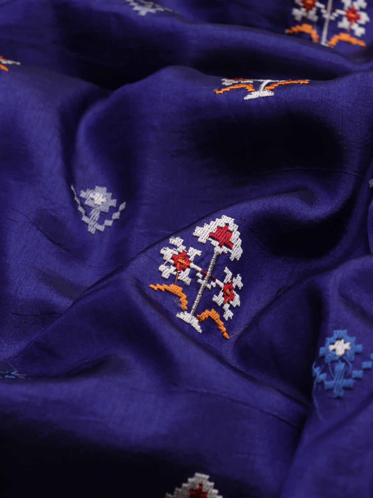 Navy Blue Pure Silk Saree (Swara)