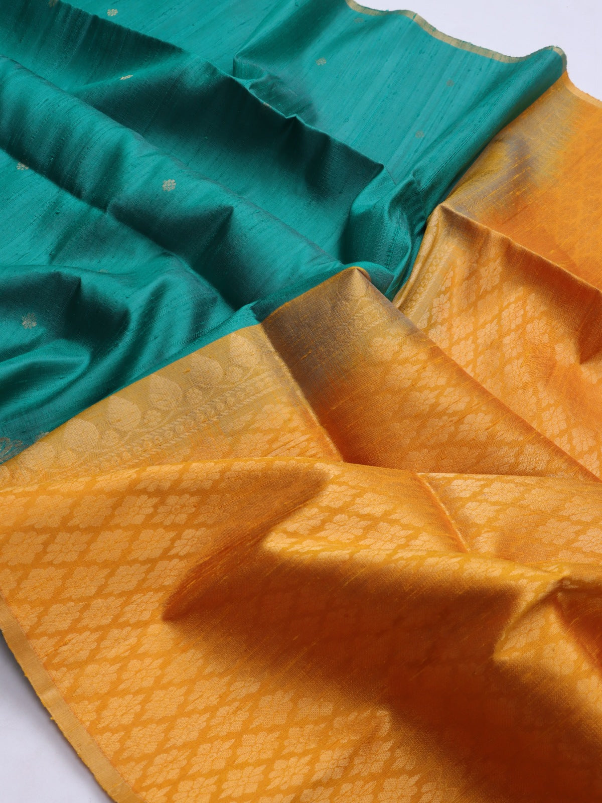 Green Pure Raw Silk Saree (Swara)