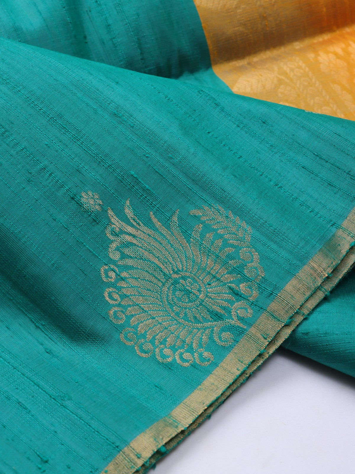 Green Pure Raw Silk Saree (Swara)