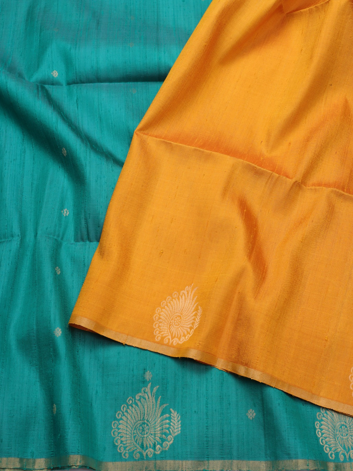 Green Pure Raw Silk Saree (Swara)