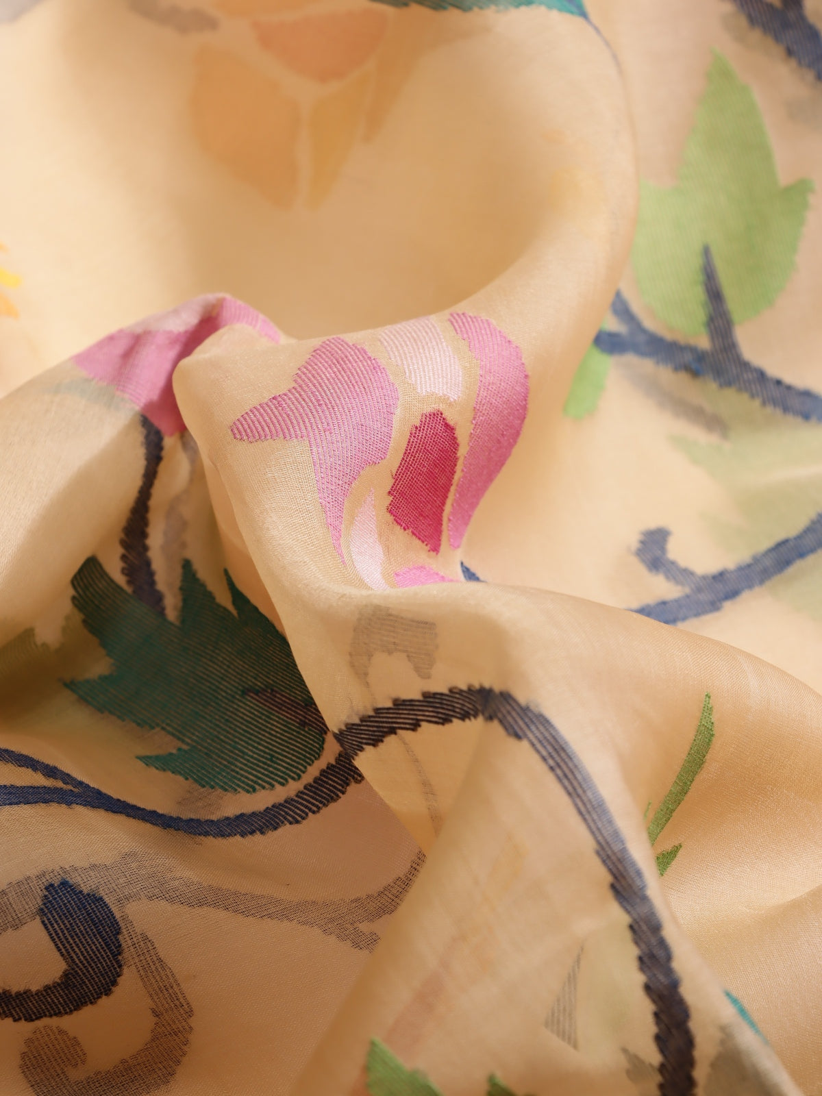 Cream Paithani Border Pure Kanchi Saree (Swara)
