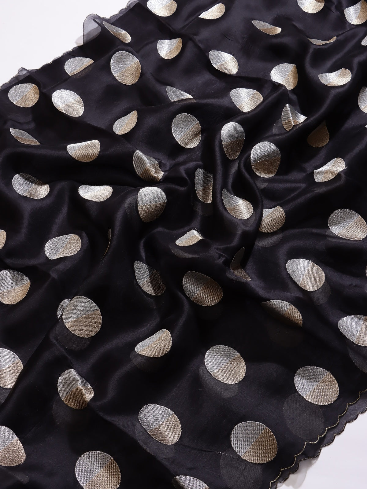 Black Pure Kora Organza Saree (Swara)