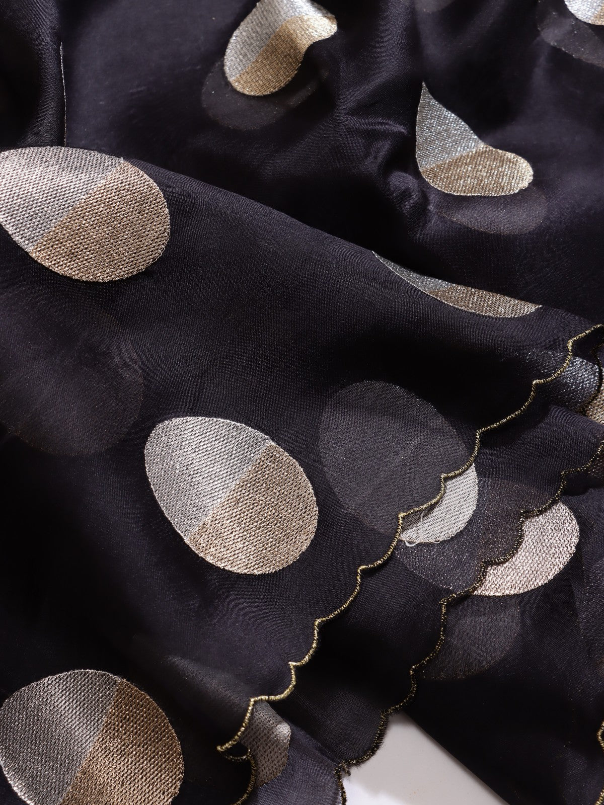 Black Pure Kora Organza Saree (Swara)
