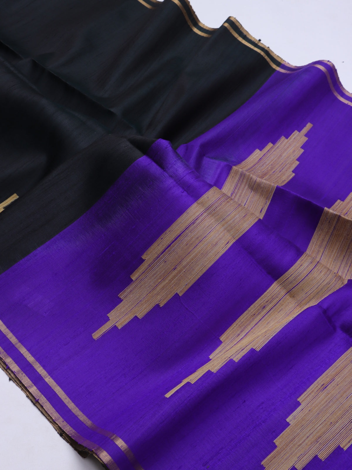 Black Pure Raw Silk Saree (Swara)