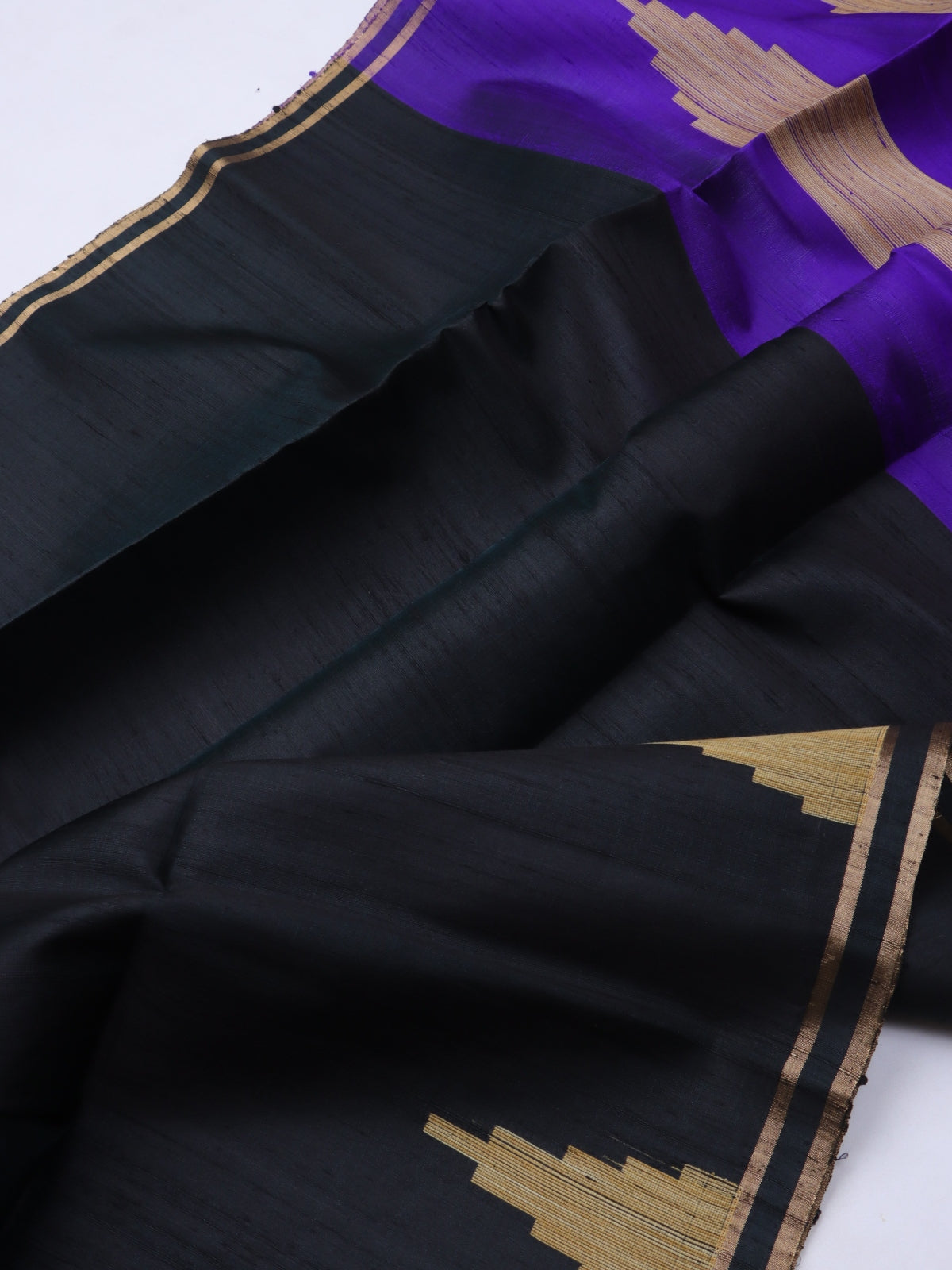 Black Pure Raw Silk Saree (Swara)
