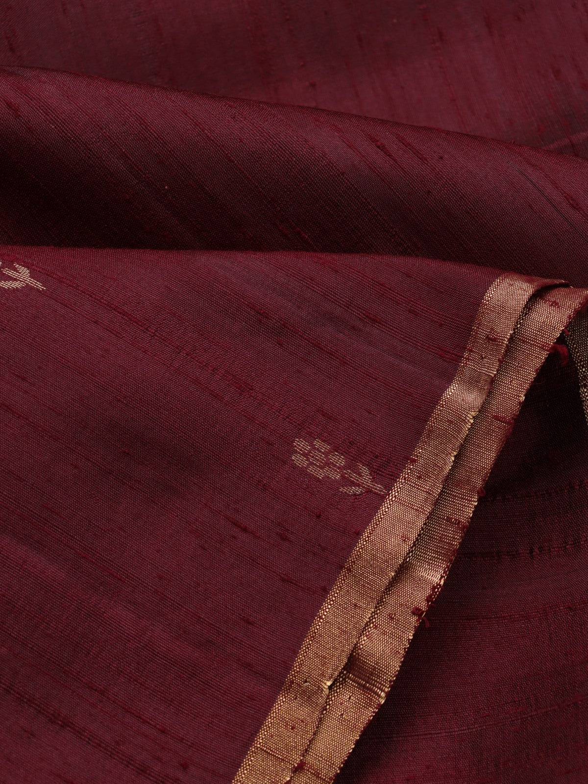 Maroon Pure Raw Silk Saree (Swara)