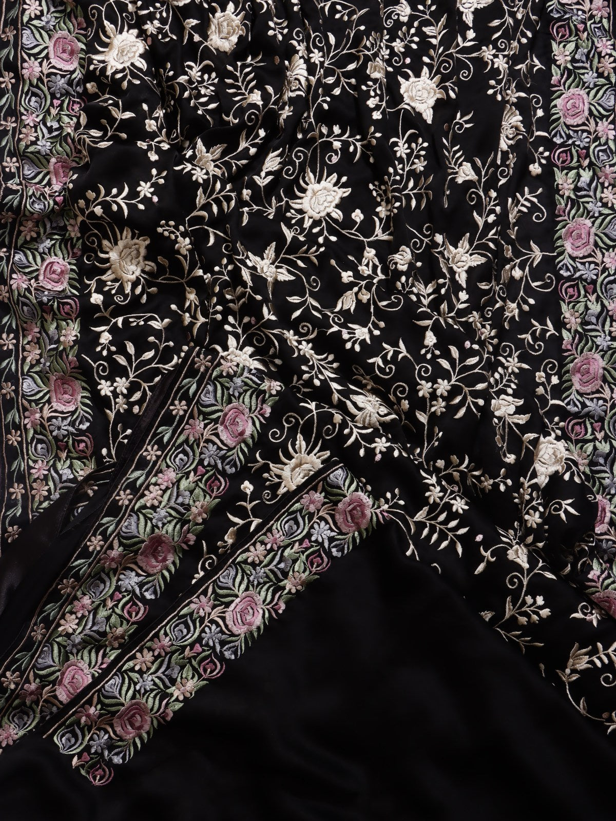 Black Parsi Work Georgette Saree (Swara)