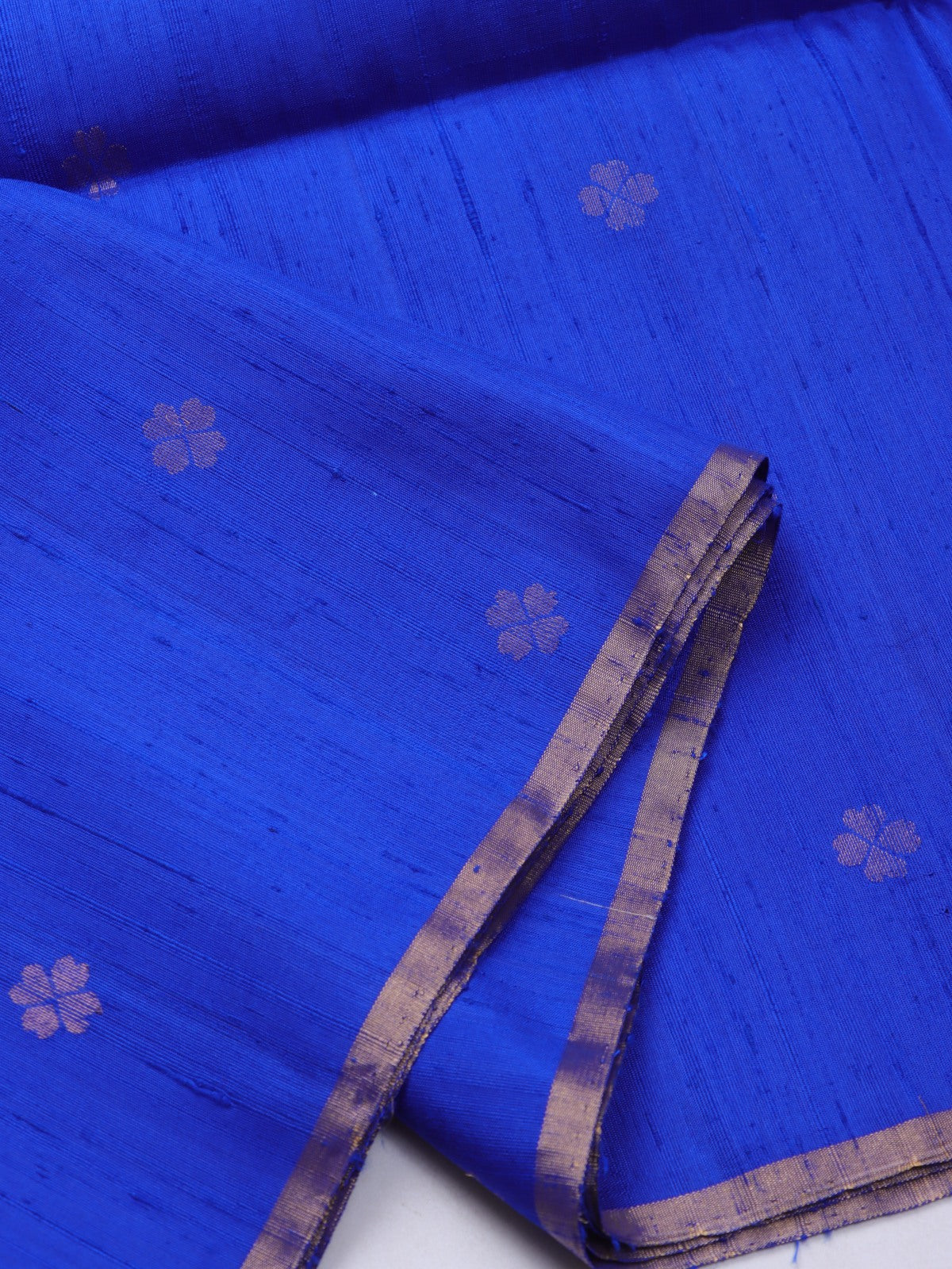 Royal Blue Pure Raw Silk Saree (Swara)