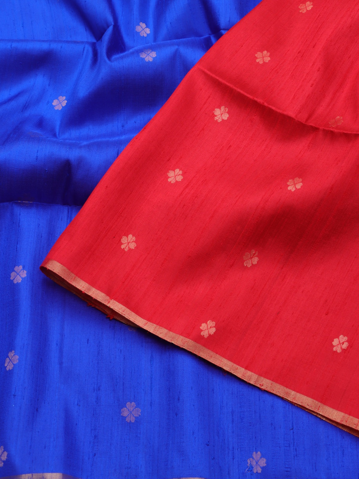 Royal Blue Pure Raw Silk Saree (Swara)