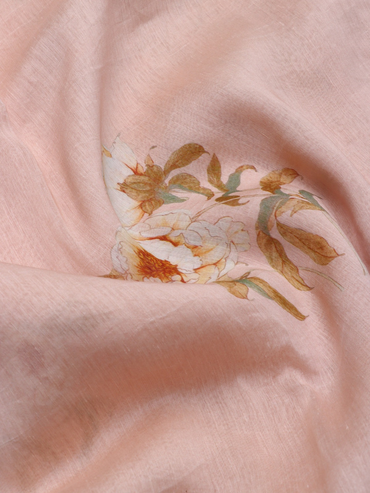 Peach Pure Mul Chanderi Saree (Swara)