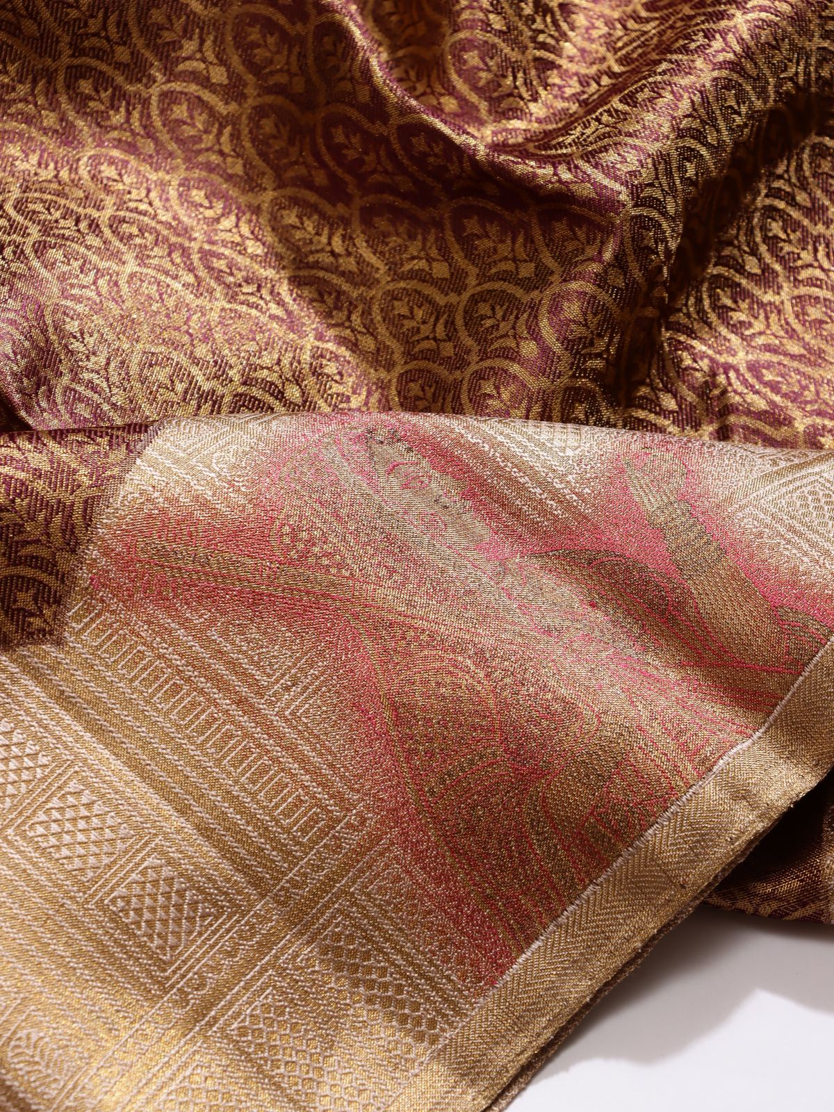 Brown Brocade Pure Kanchi Saree (Swara)