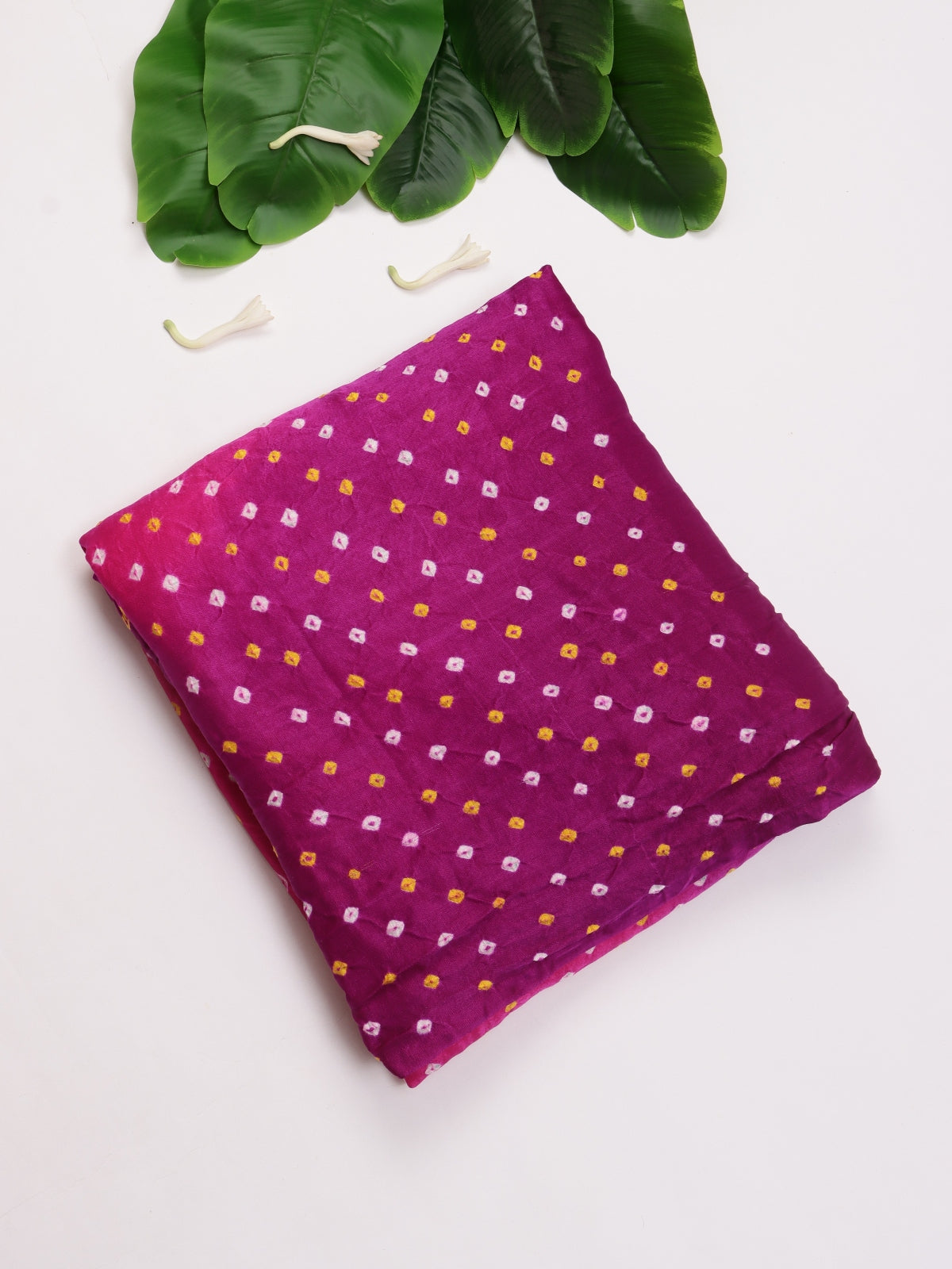 Magenta Pure Bandhani Silk Saree (Swara)