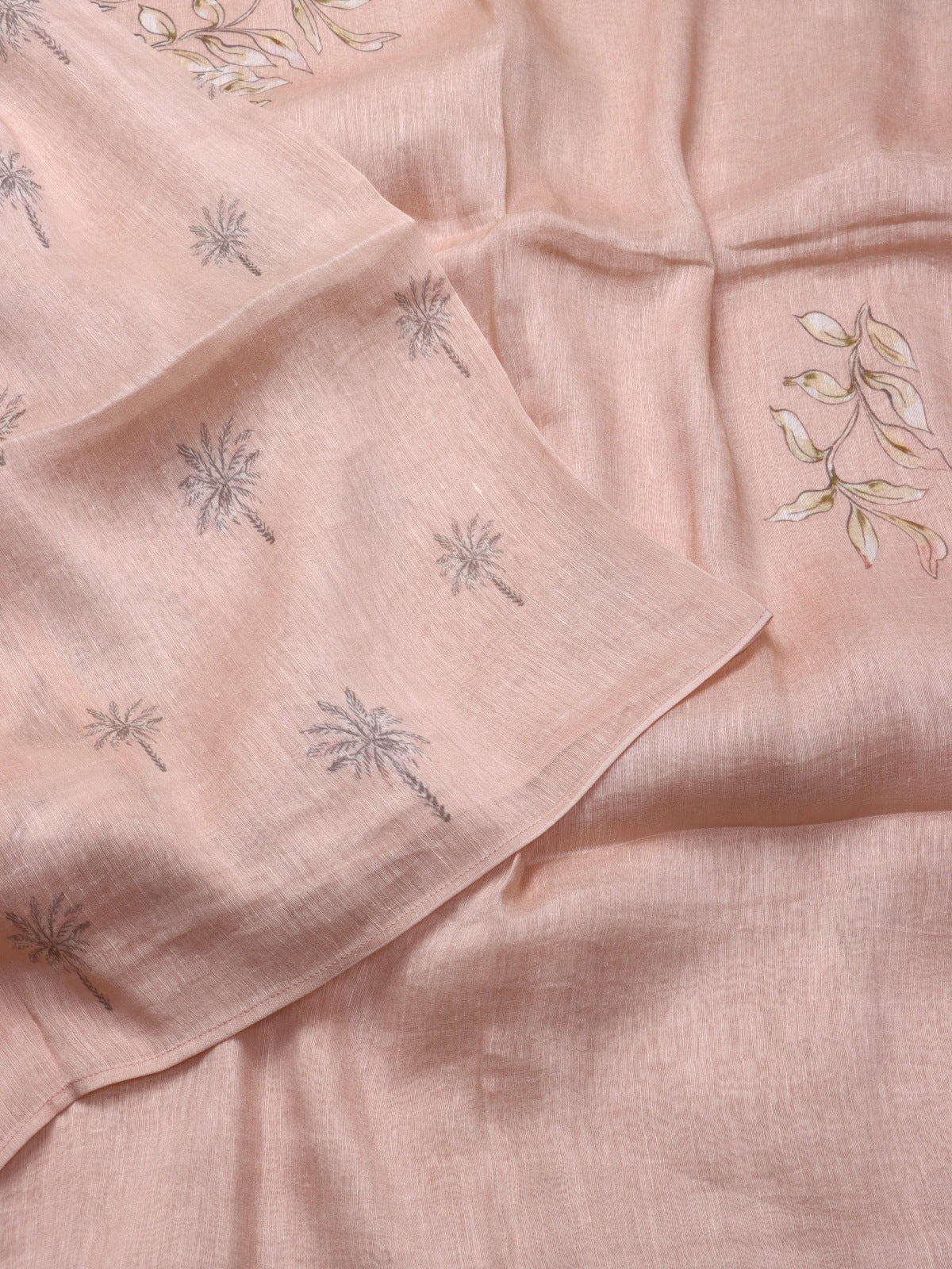 Peach Pure Mul Chanderi Saree (Swara)