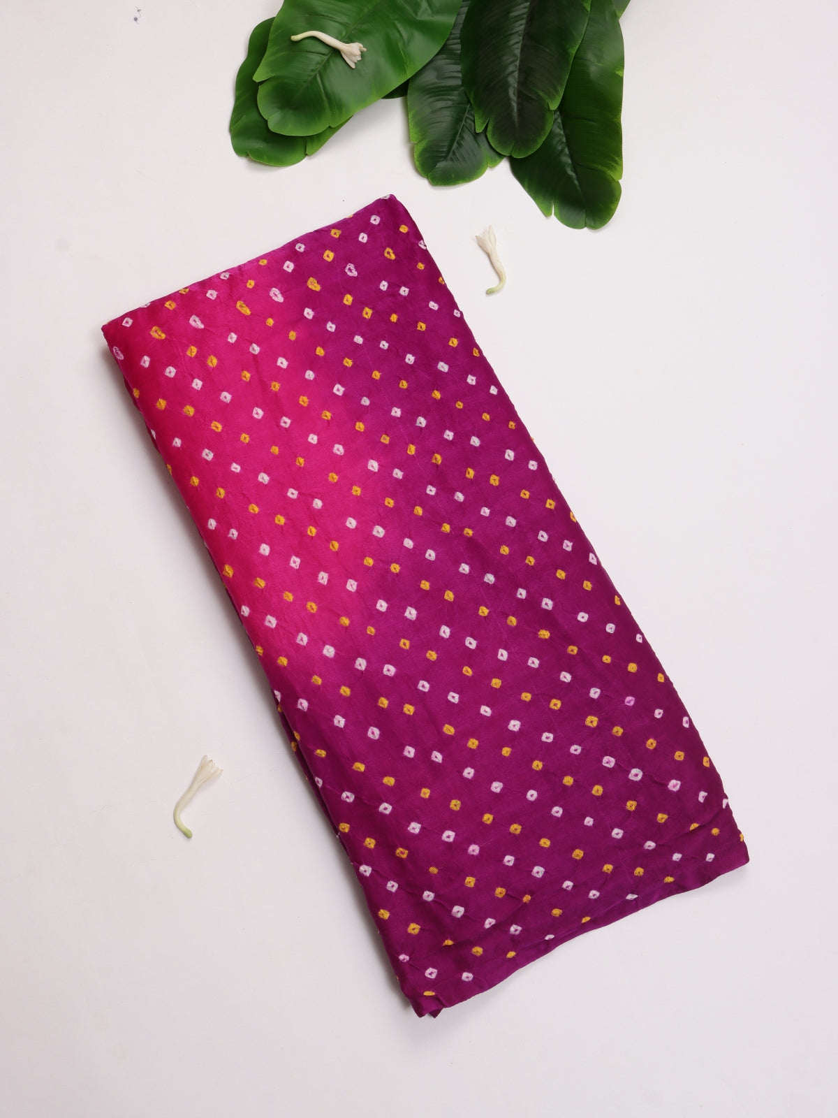 Magenta Pure Bandhani Silk Saree (Swara)