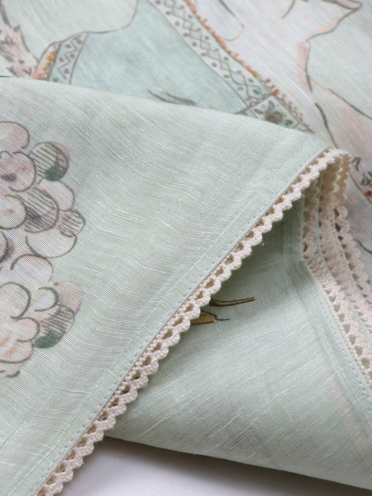 Pastel Green Pure Mul Chanderi Saree (Swara)