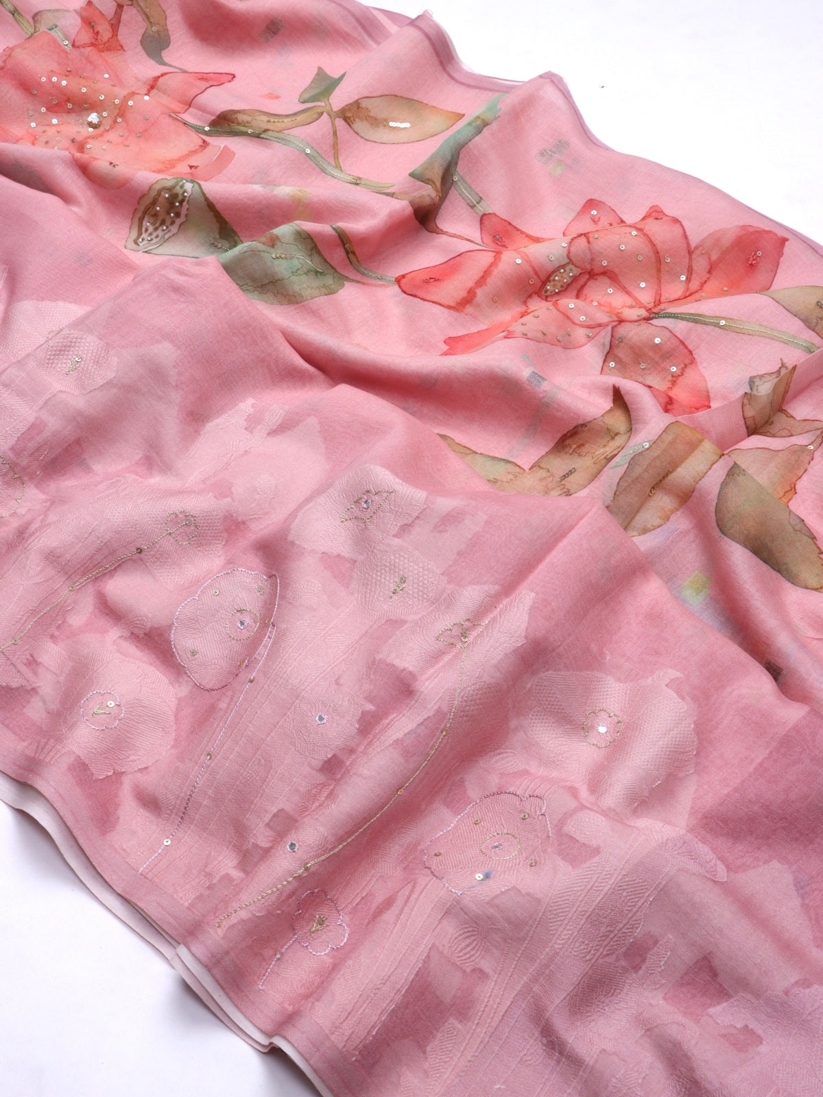 Pink Pure Mul Chanderi Saree (Swara)
