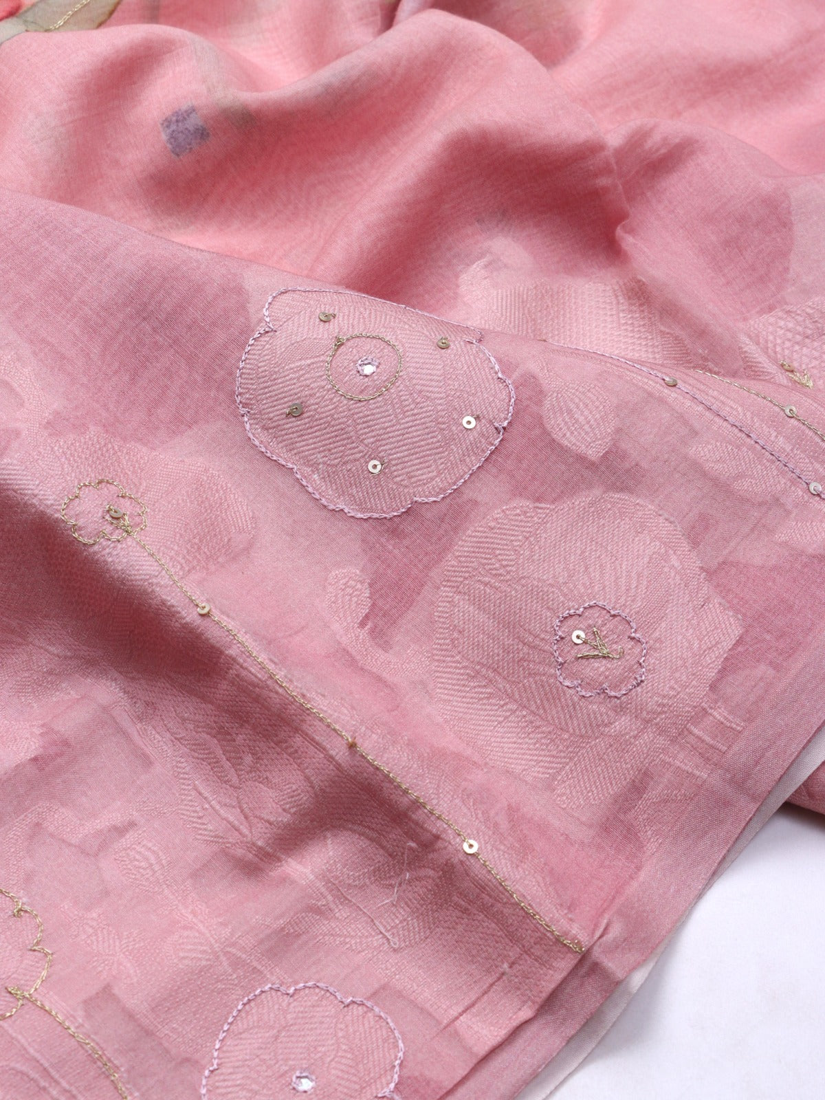 Pink Pure Mul Chanderi Saree (Swara)