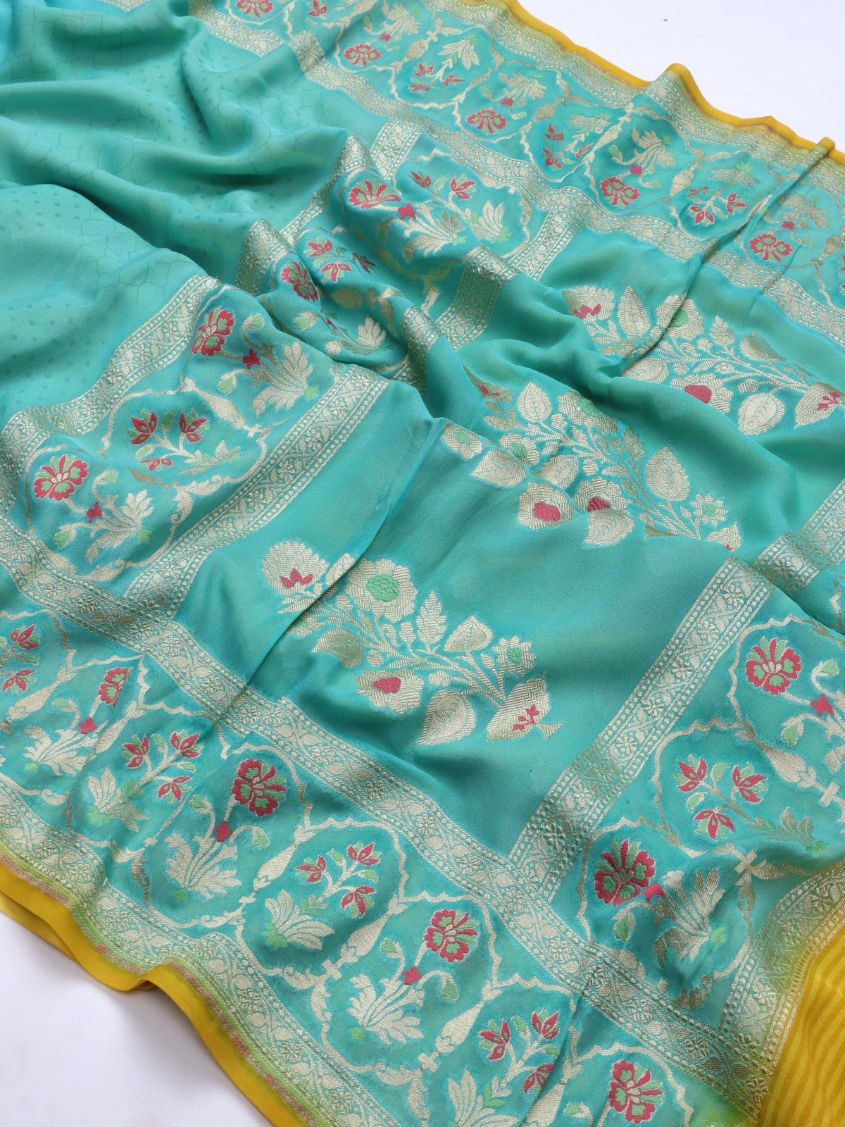 Blue Pure Georgette Saree (Swara)