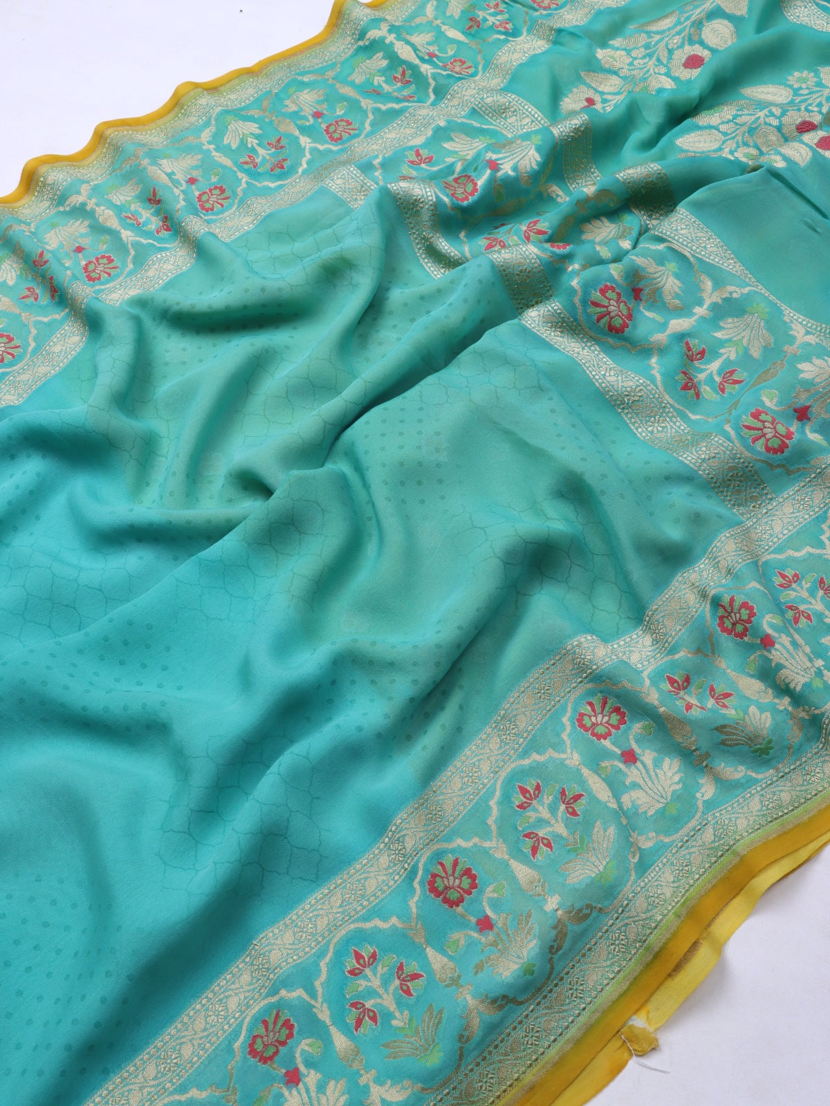 Blue Pure Georgette Saree (Swara)