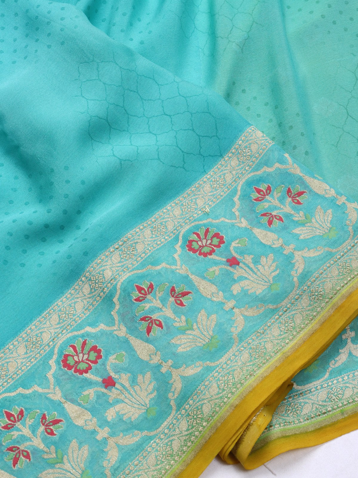 Blue Pure Georgette Saree (Swara)