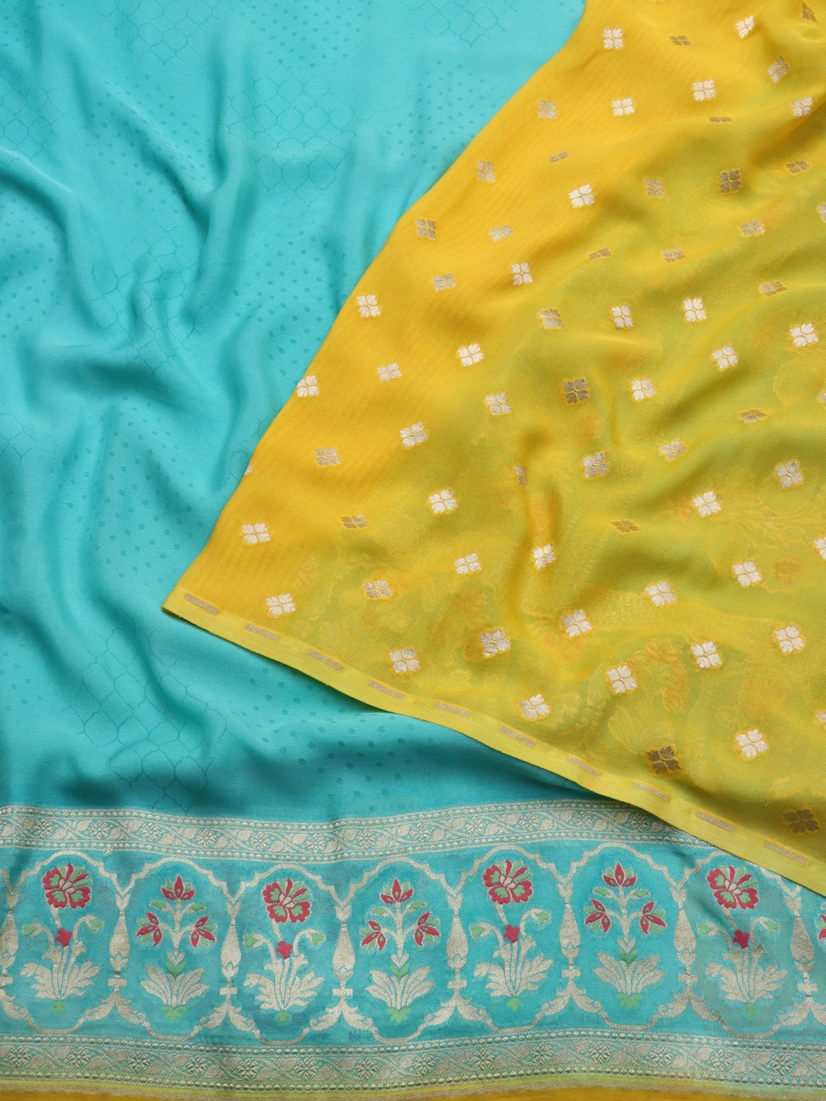 Blue Pure Georgette Saree (Swara)
