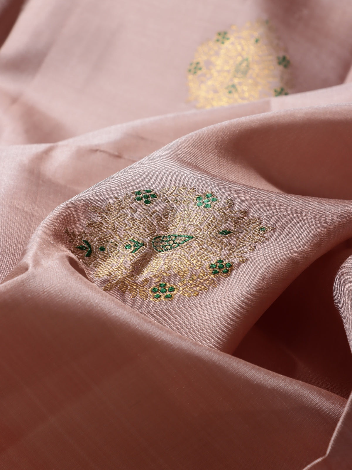 Peach Pure Kanchi Saree (Swara)