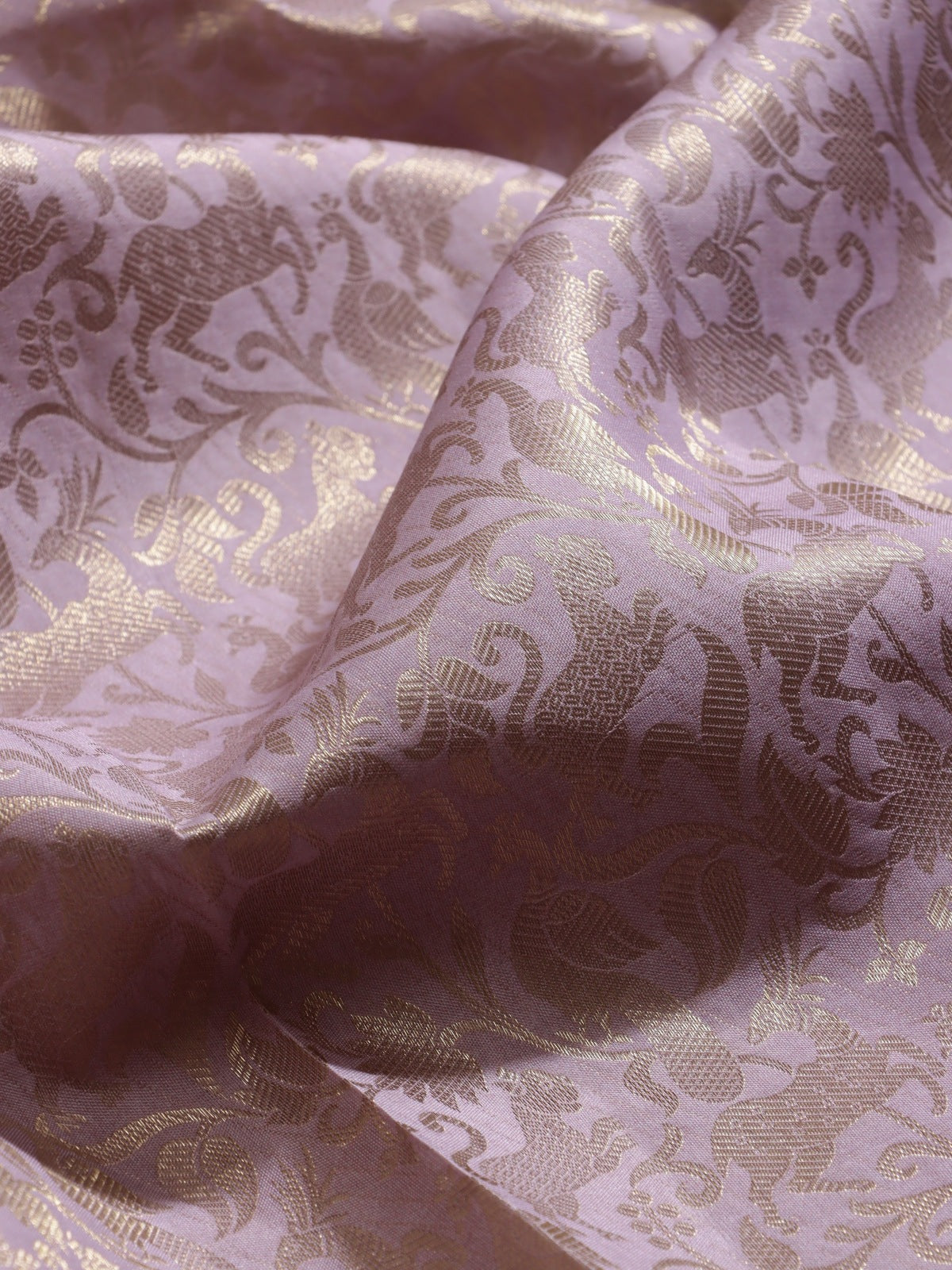 Pink Pure Kanchi Satin Border Saree (Swara)