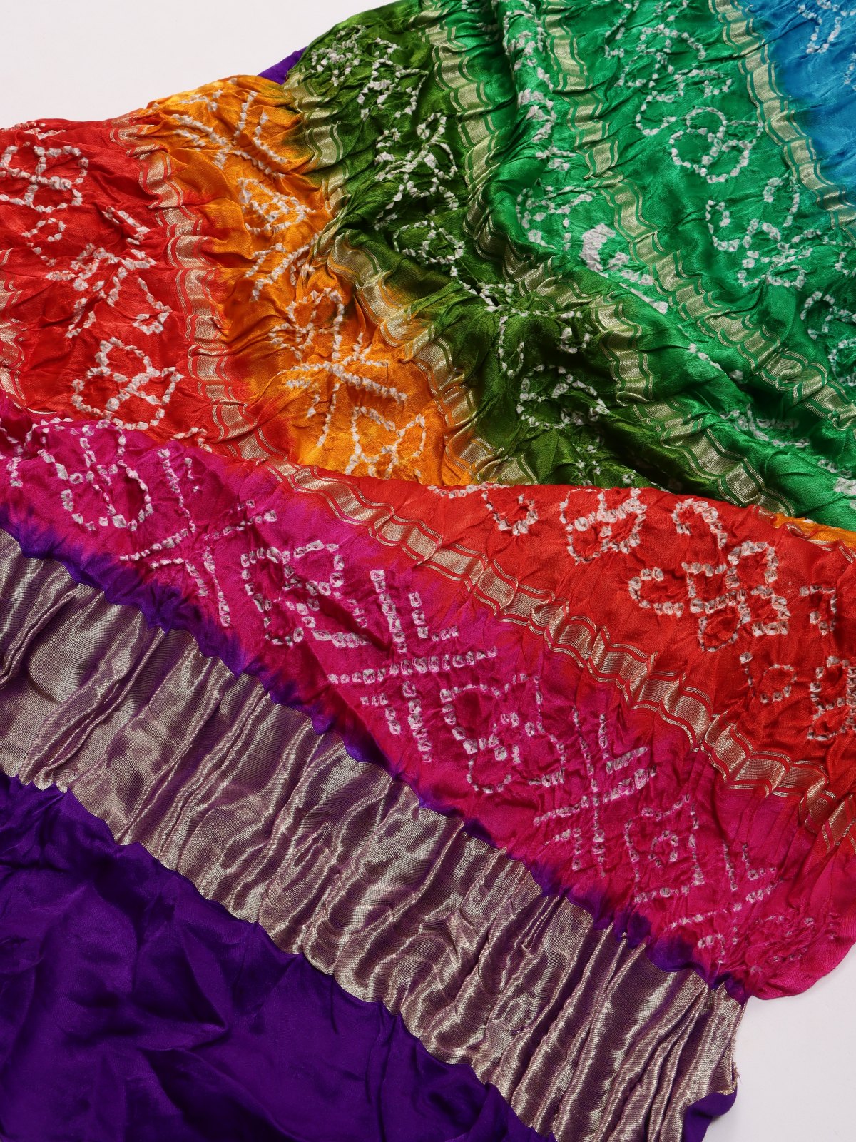 Purple Pure Bandhani Silk Saree (Swara)
