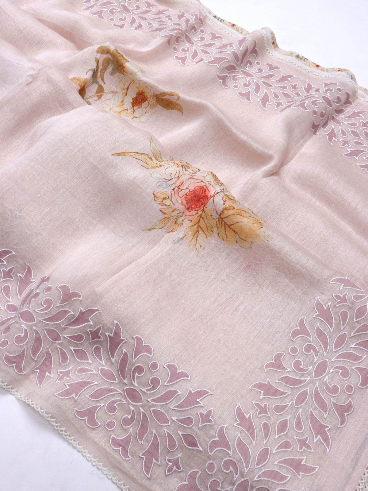 Pink Pure Mul Chanderi Saree (Swara)