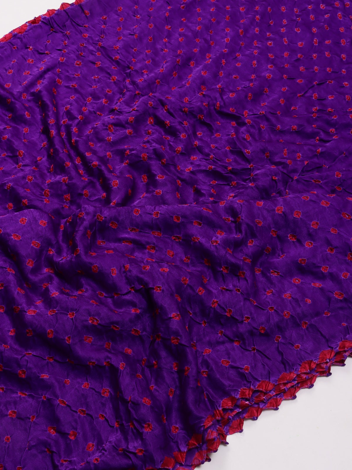 Purple Pure Bandhani Silk Saree (Swara)