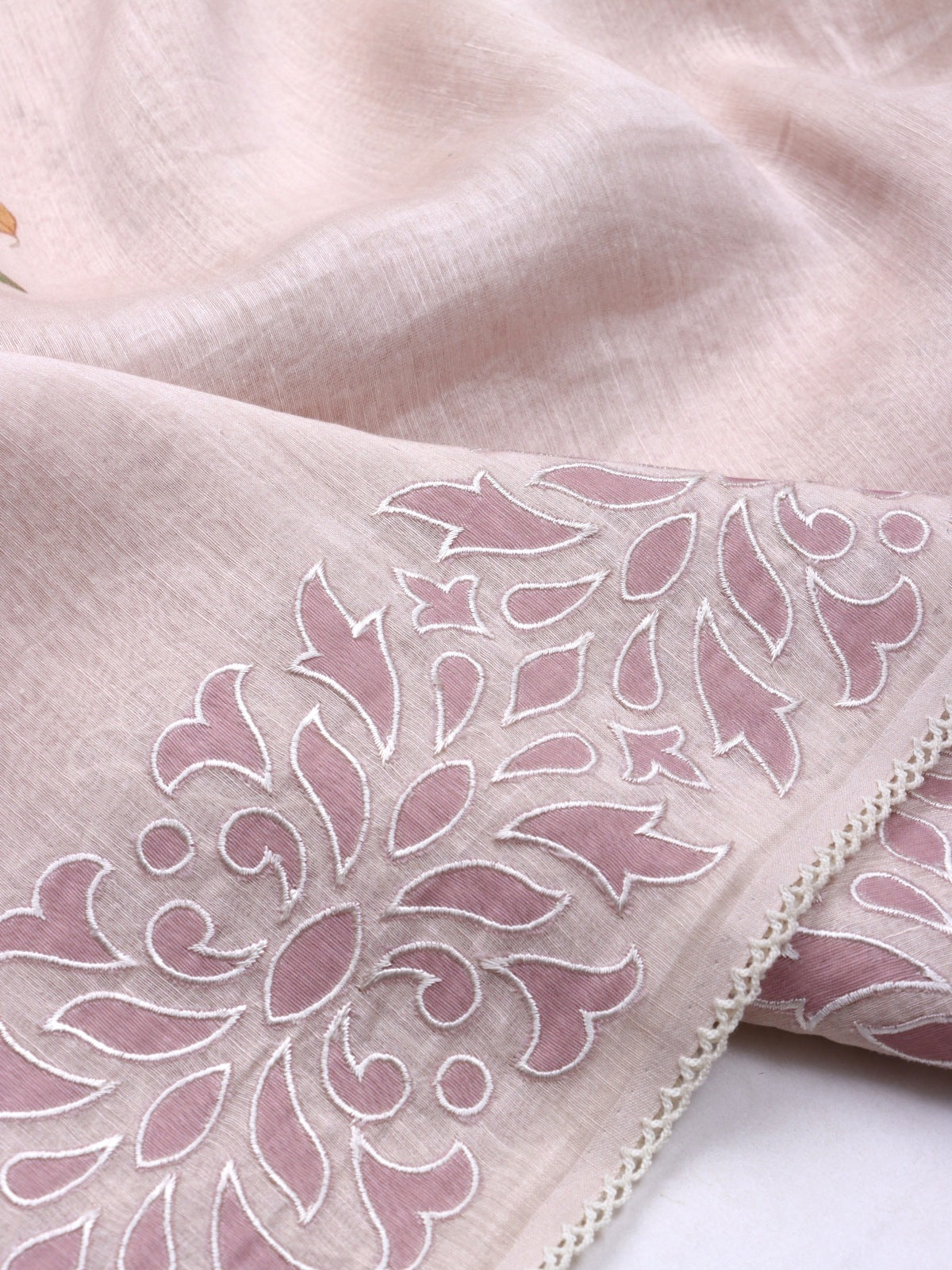 Pink Pure Mul Chanderi Saree (Swara)