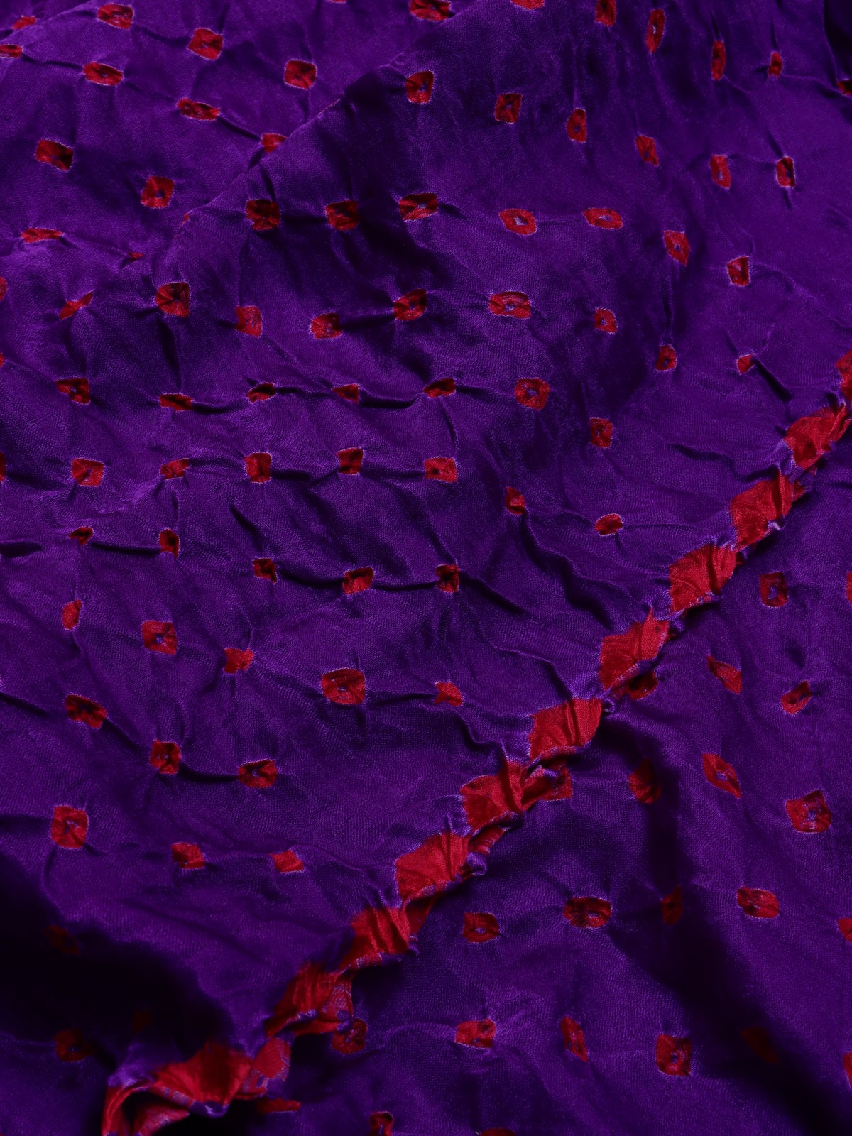 Purple Pure Bandhani Silk Saree (Swara)