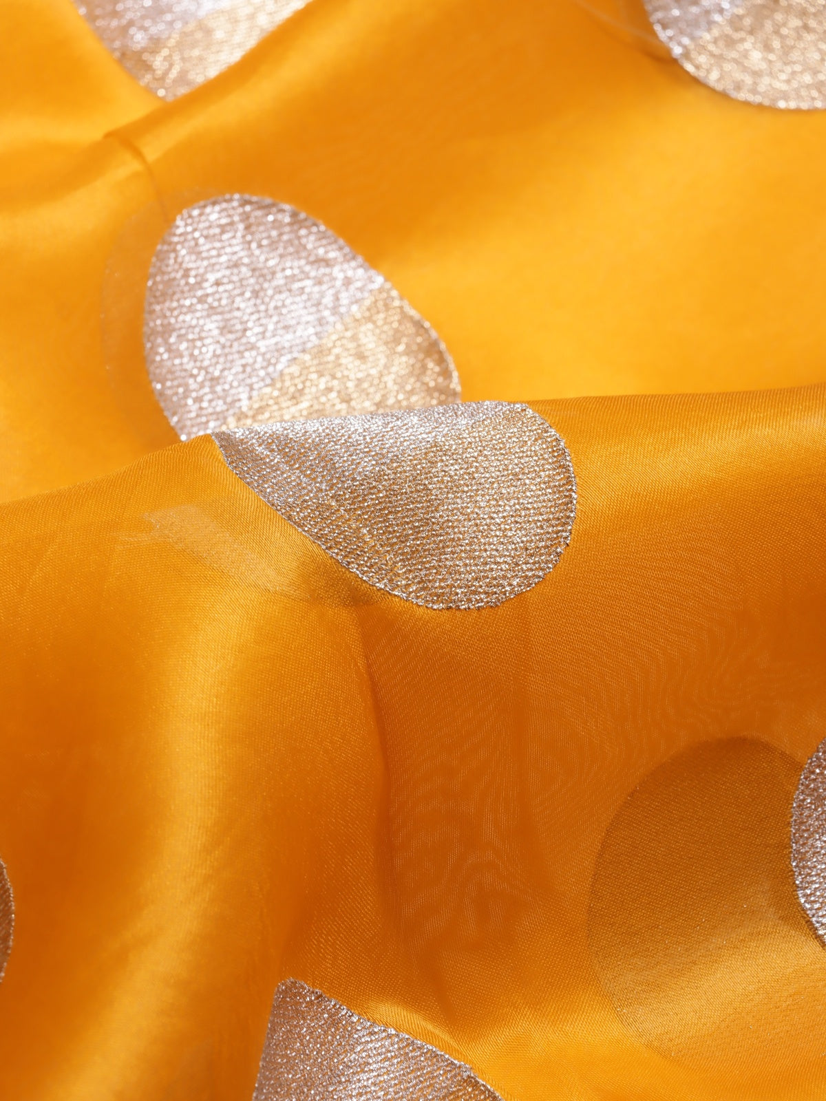 Mustard Yellow Pure Kora Organza Saree (Swara)