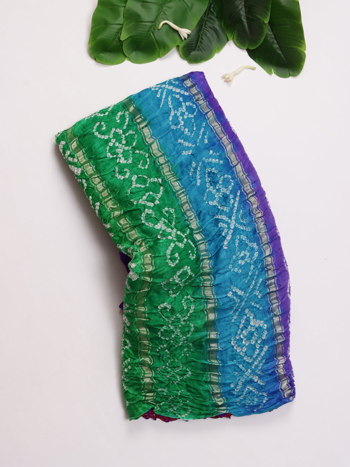 Purple Pure Bandhani Silk Saree (Swara)