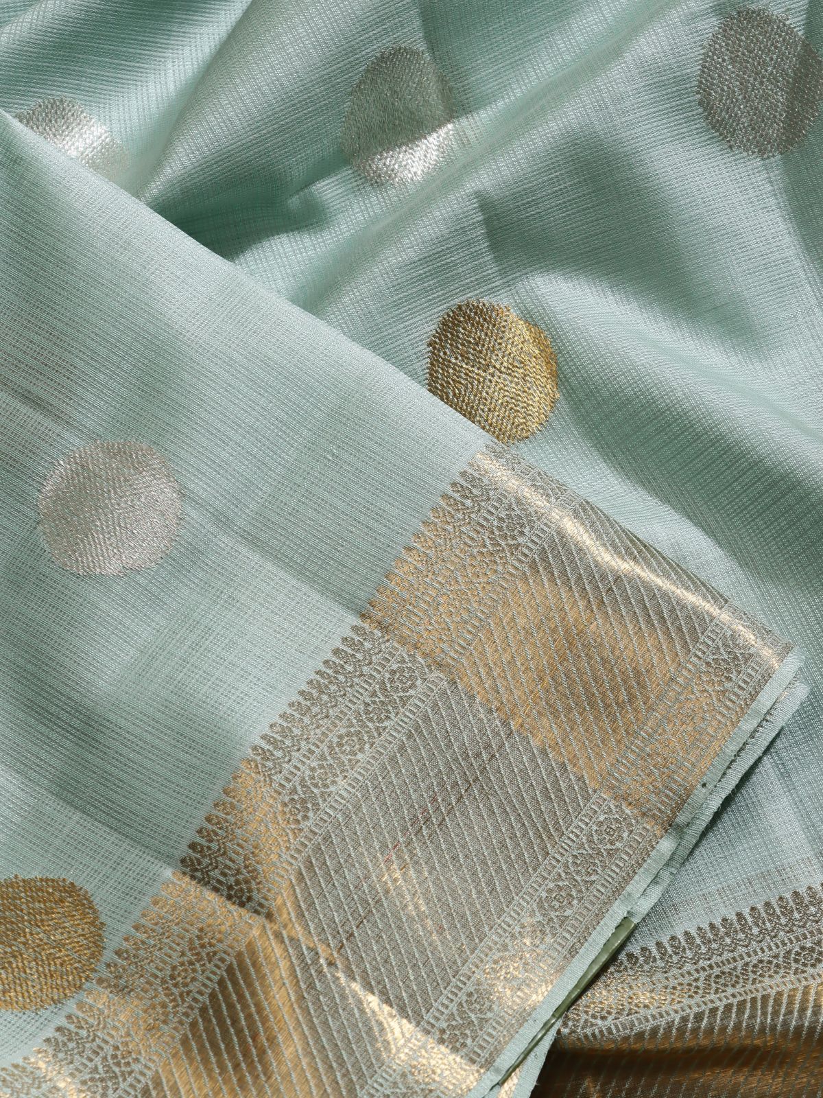 Blue Pure Kora Organza Saree (Swara)