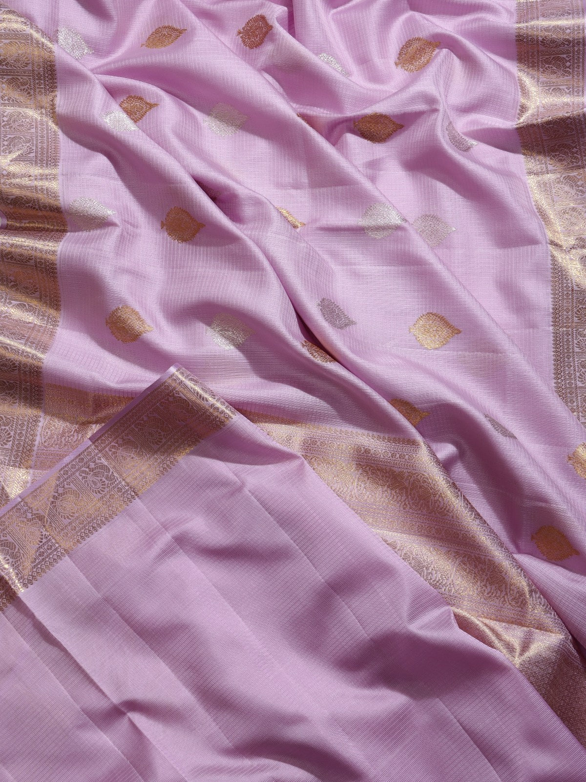 Baby Pink Pure Kora Organza Saree (Swara)