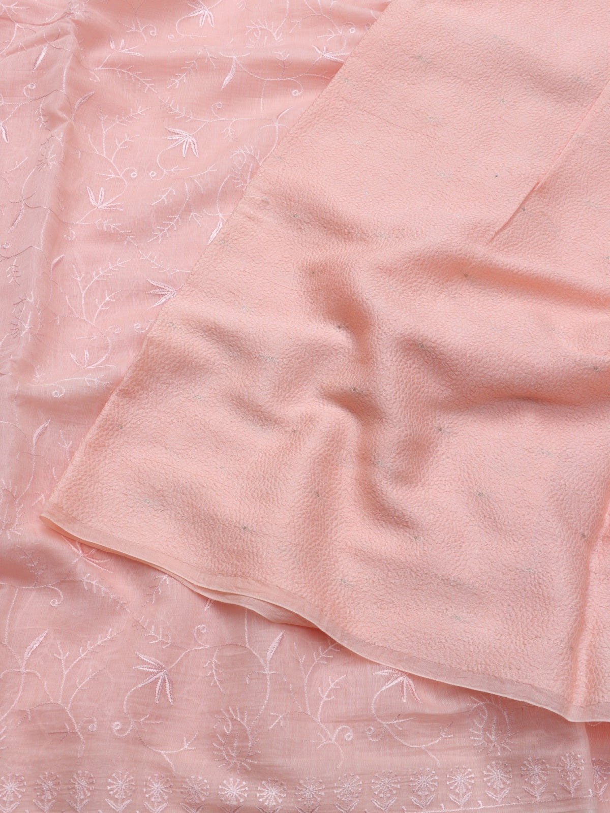 Peach Pure Mul Chanderi Saree (Swara)