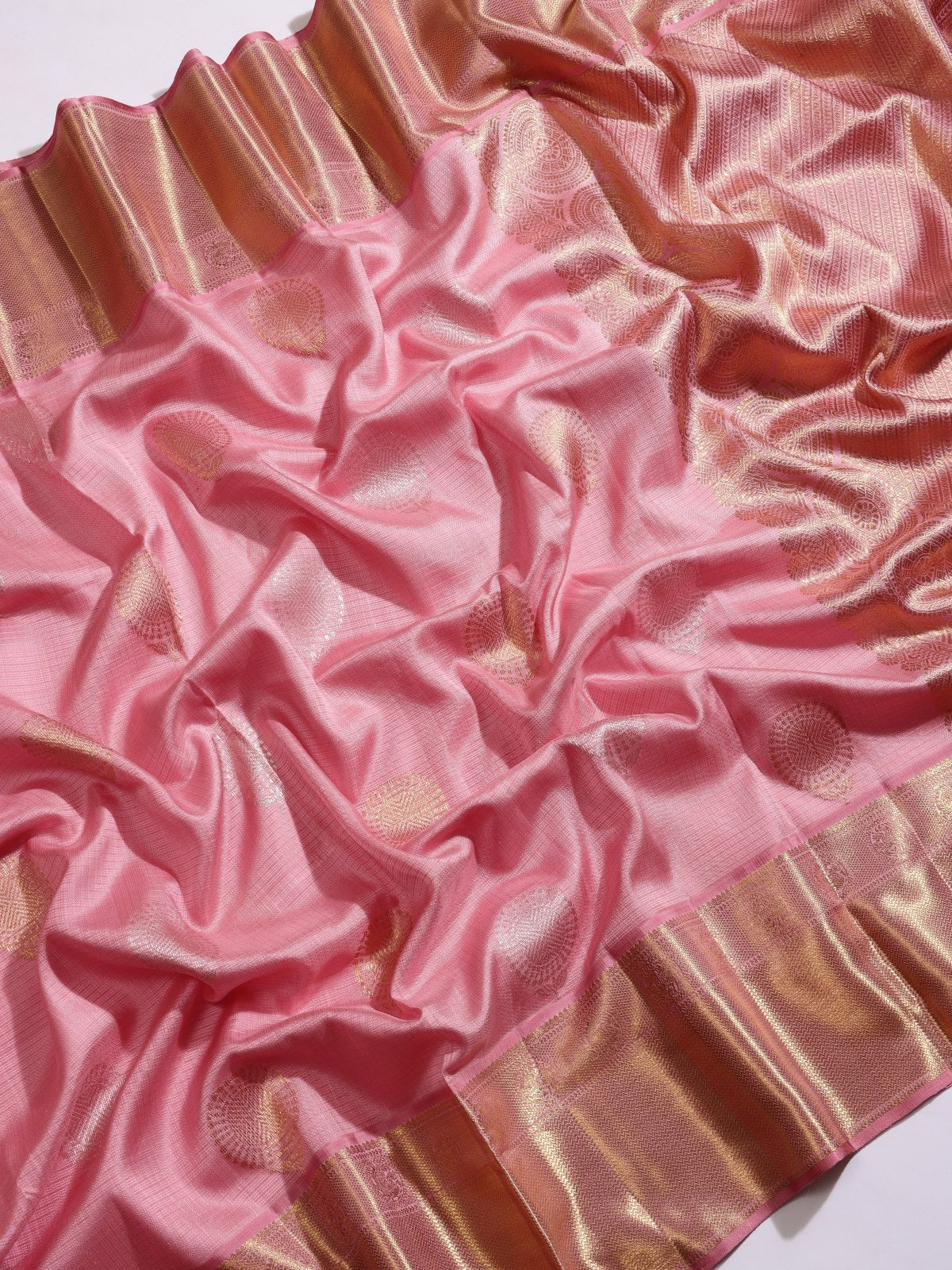 Pink Pure Kanchi Saree (Swara)