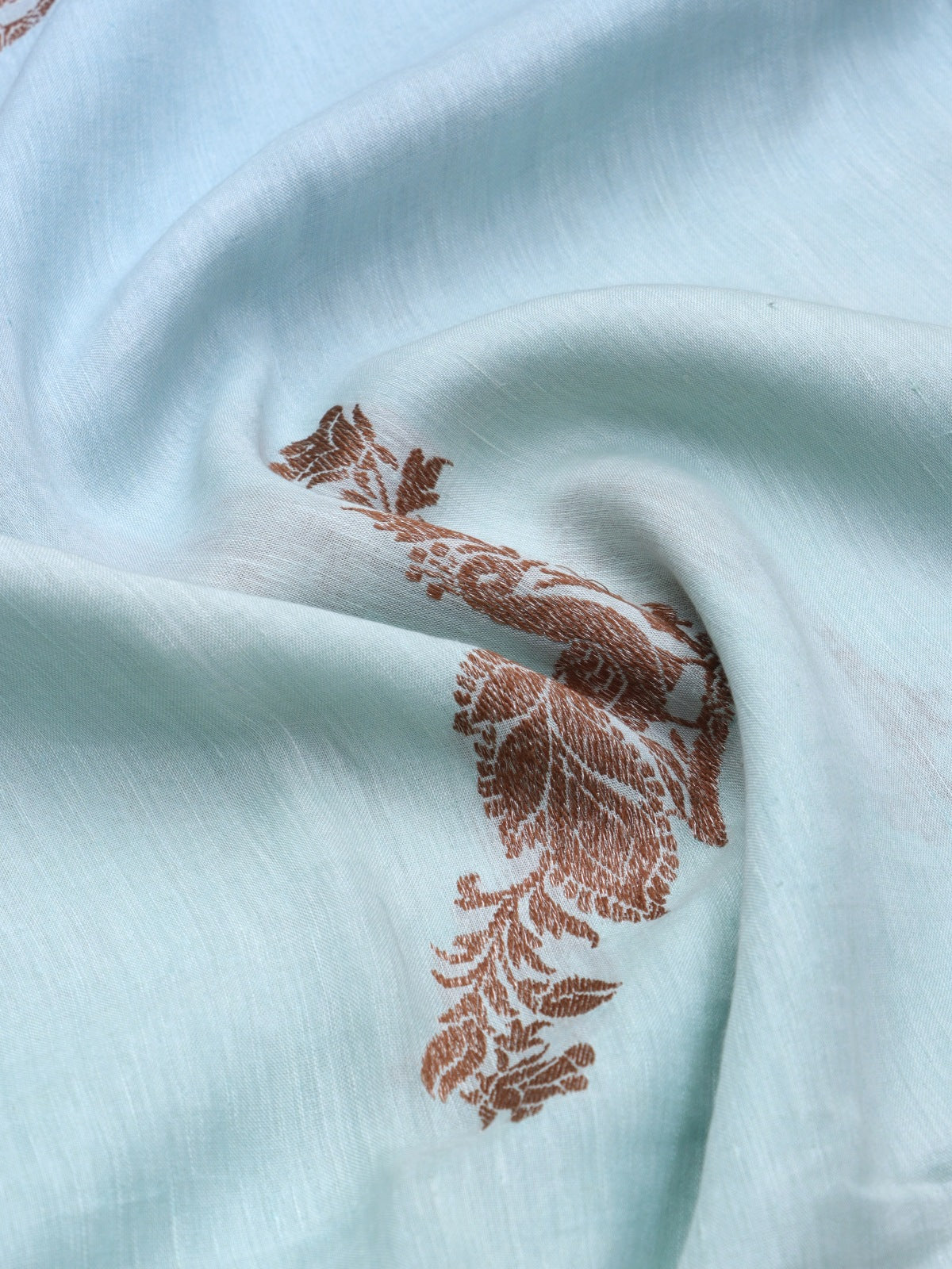 Blue Pure Linen Saree (Swara)