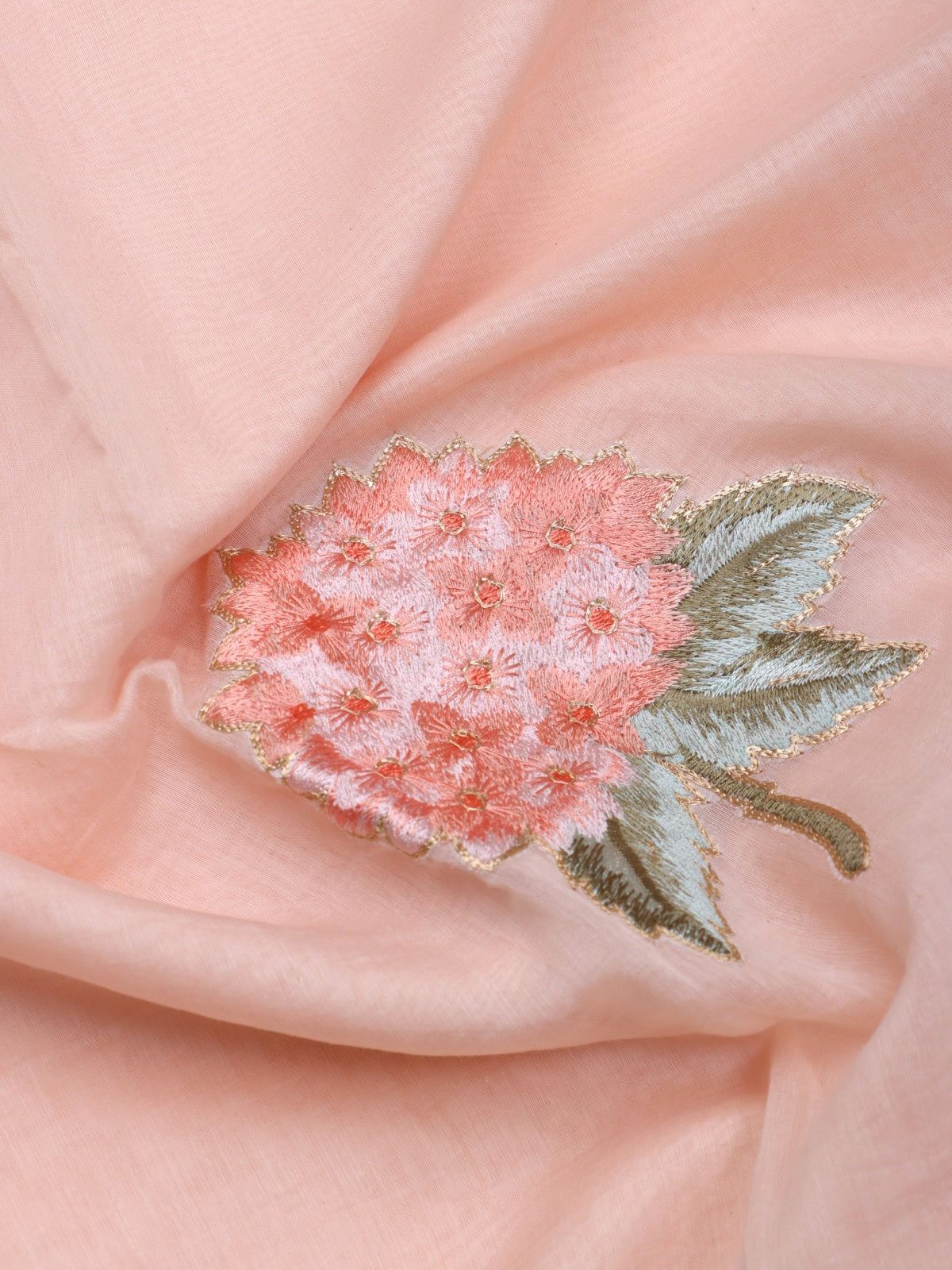 Peach Pure Mul Chanderi Saree (Swara)