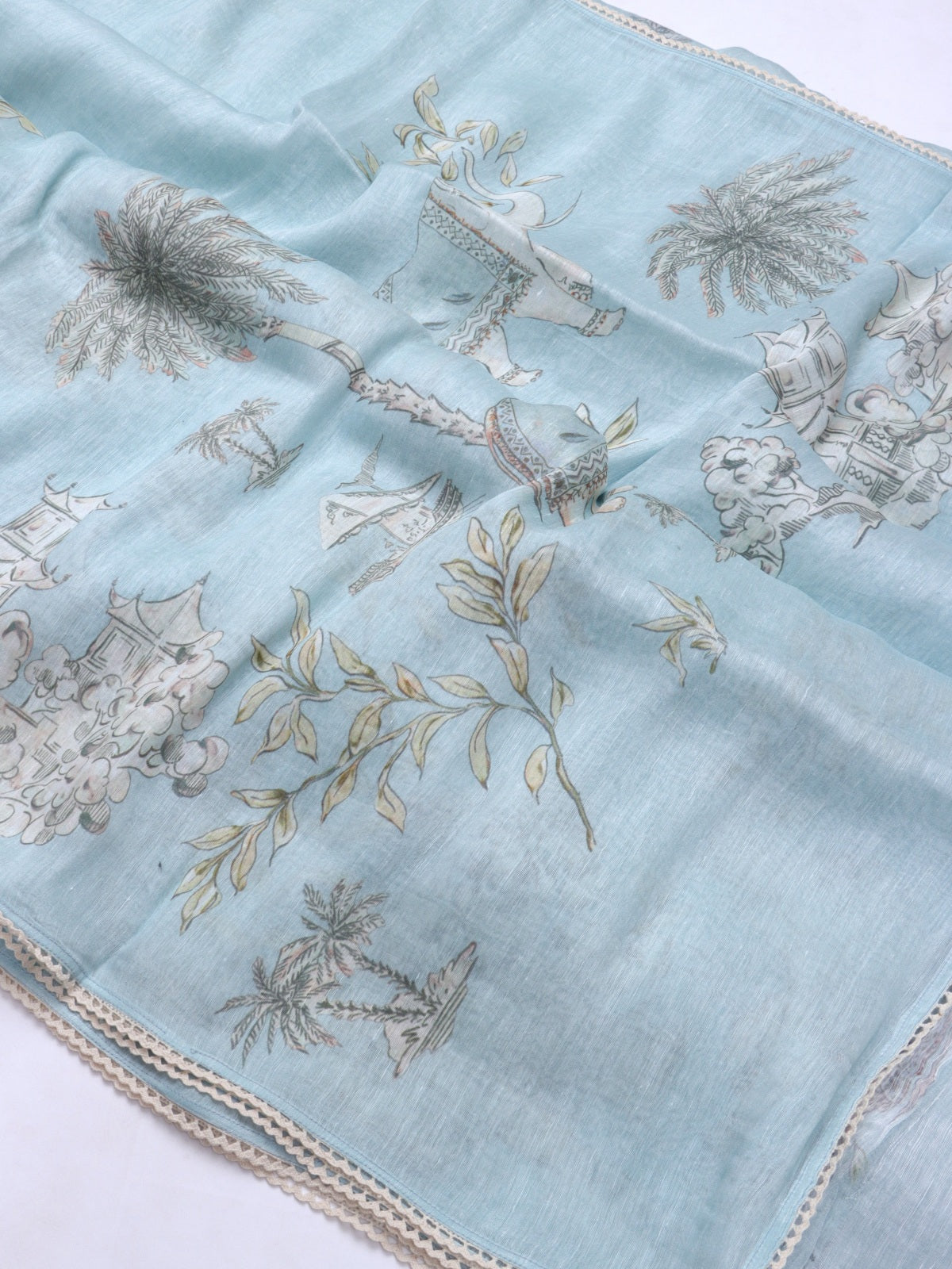 Blue Pure Mul Chanderi (Swara)