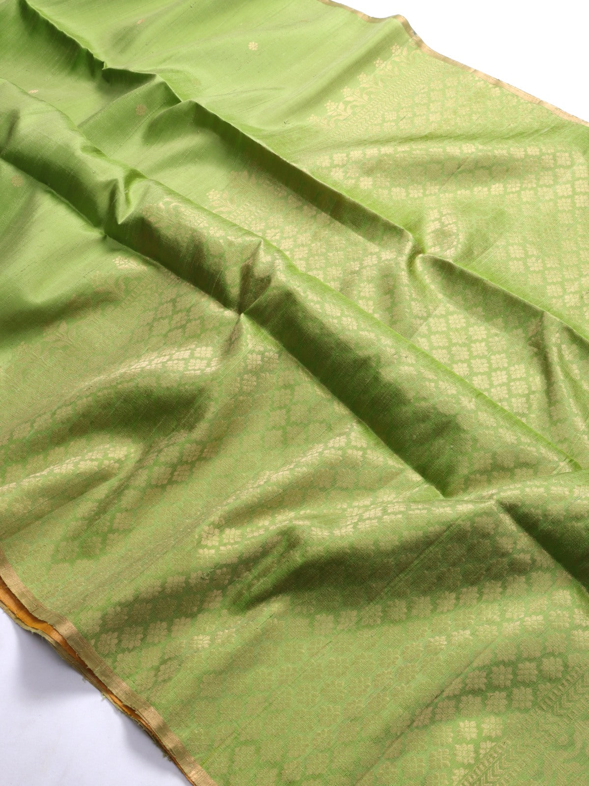 Green Pure Raw Silk Saree (Swara)