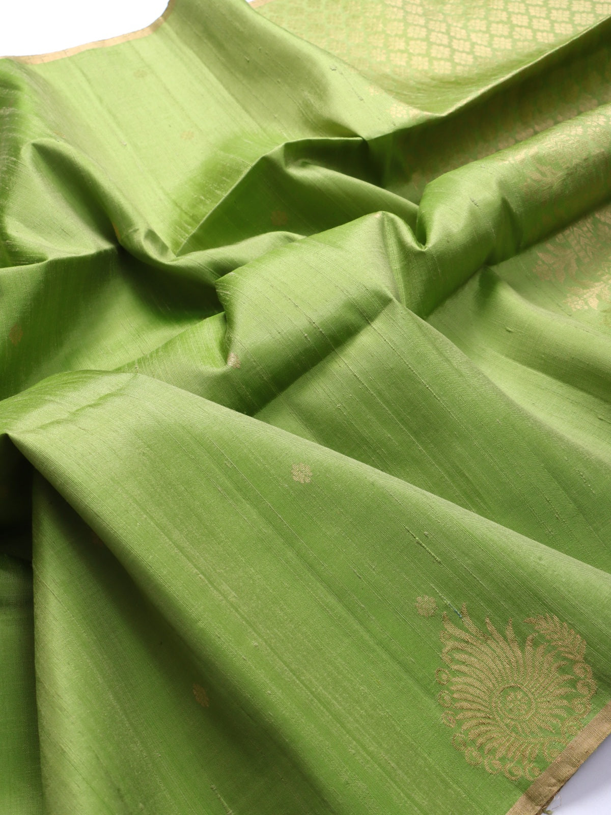 Green Pure Raw Silk Saree (Swara)