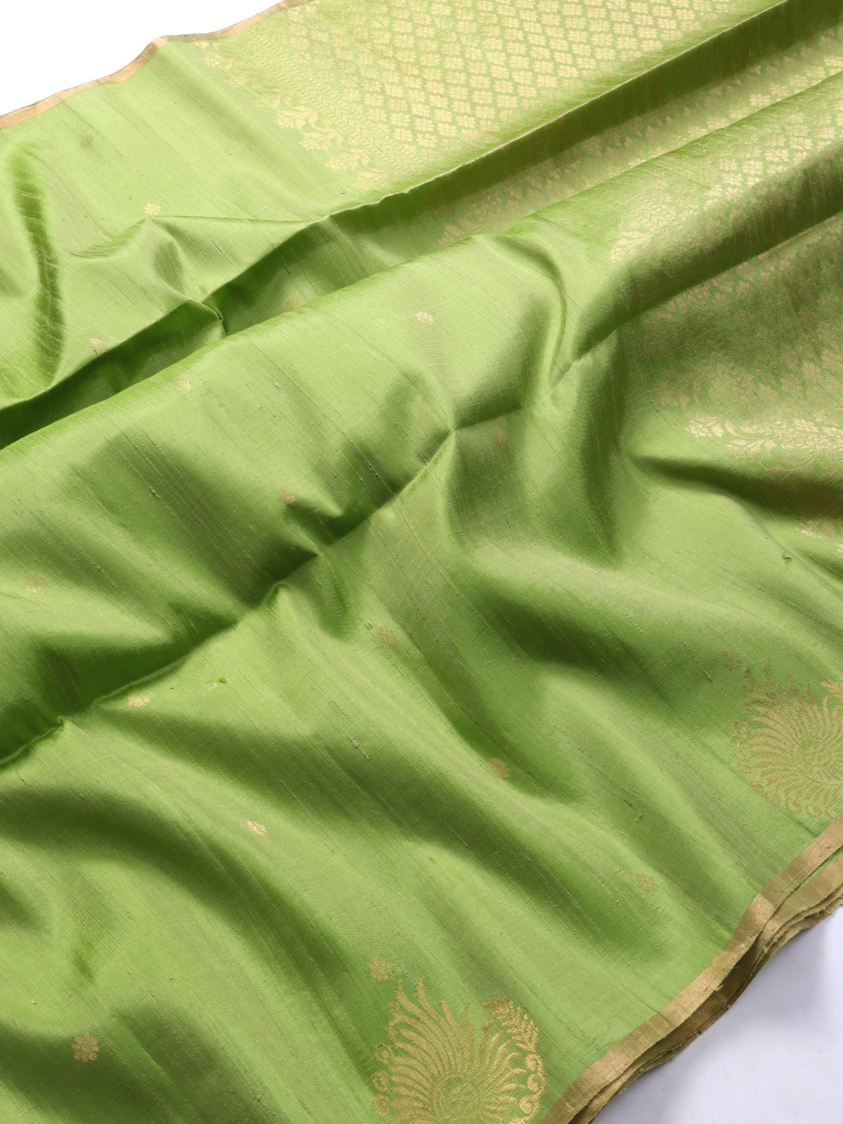 Green Pure Raw Silk Saree (Swara)