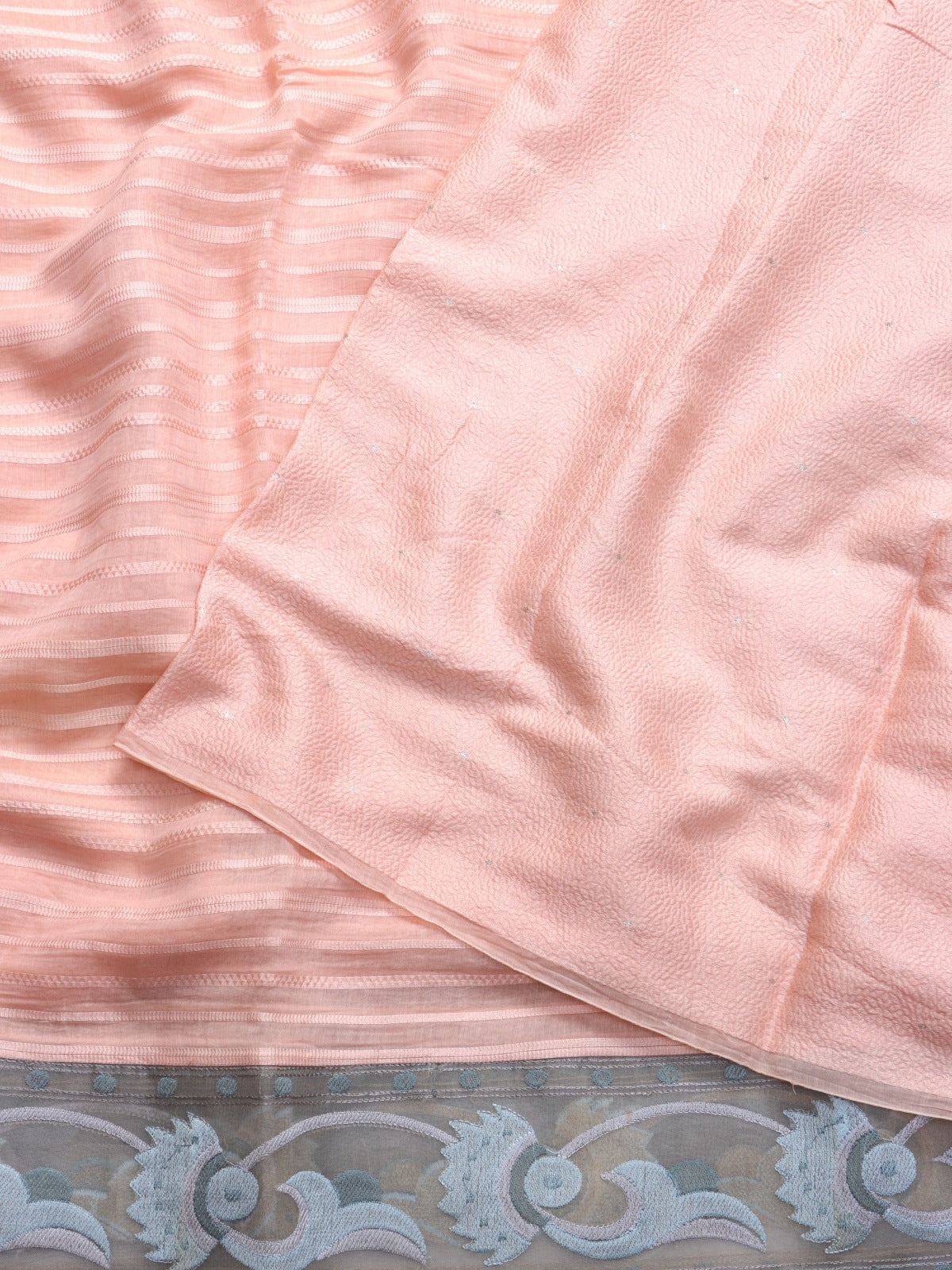 Peach Pure Mul Chanderi Saree (Swara)