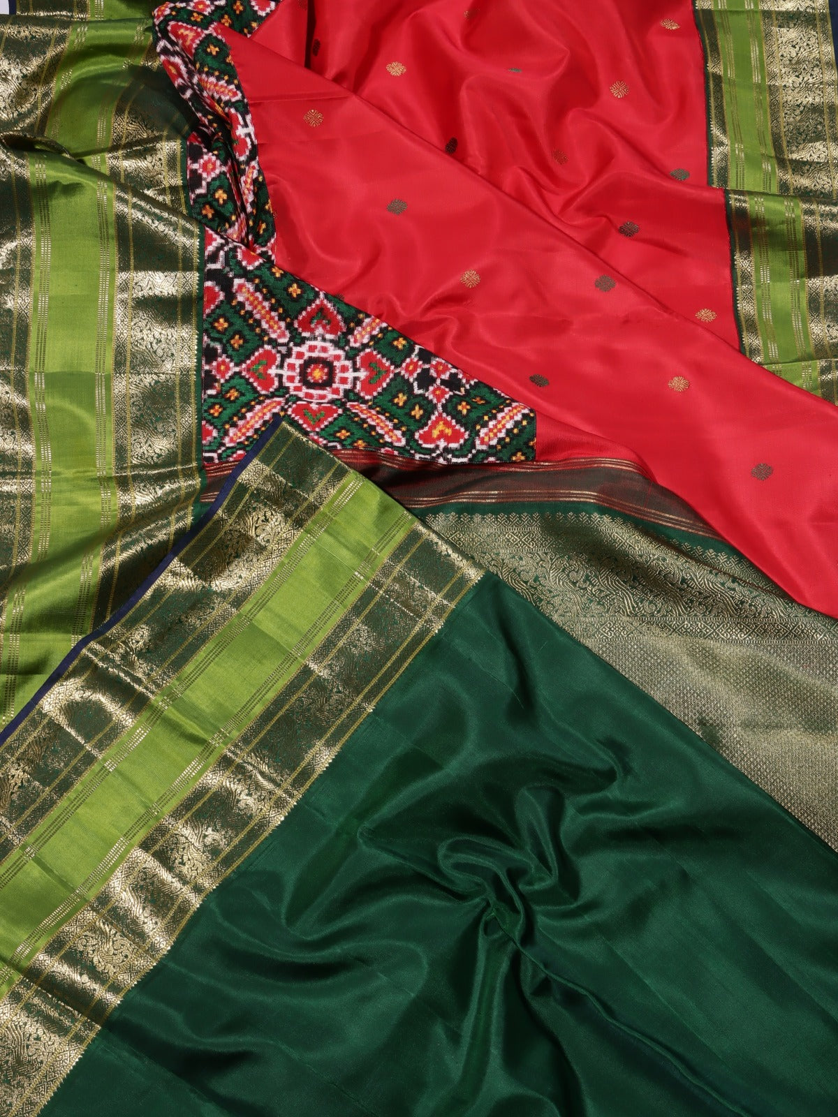 Bottle Green Patola Pure Kanchi Saree (Swara)